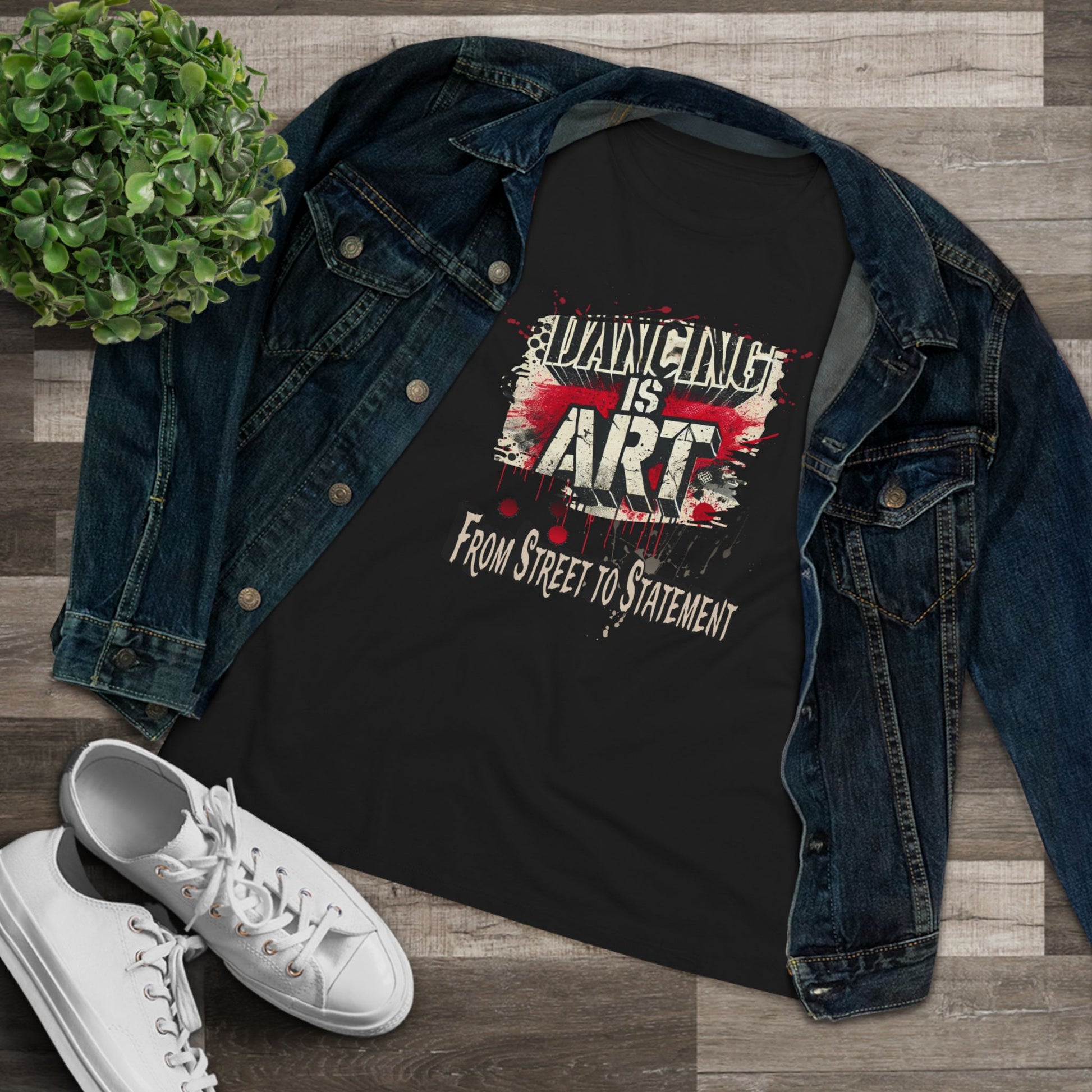 Dancing is Art Cotton Tee, Artistic Women's Shirt, Graphic Dance Top, Unique Gift for Dancers, Trendy Streetwear Tee