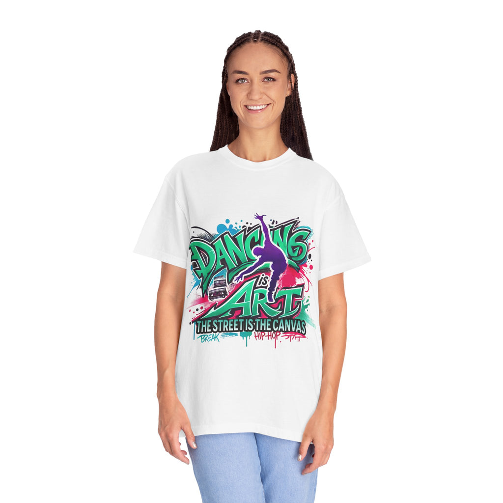 Artistic Dance T-Shirt, Urban Dance Tee, Street Art Apparel, Gift for Dancers, Graffiti Shirt, Colorful Expression Tee