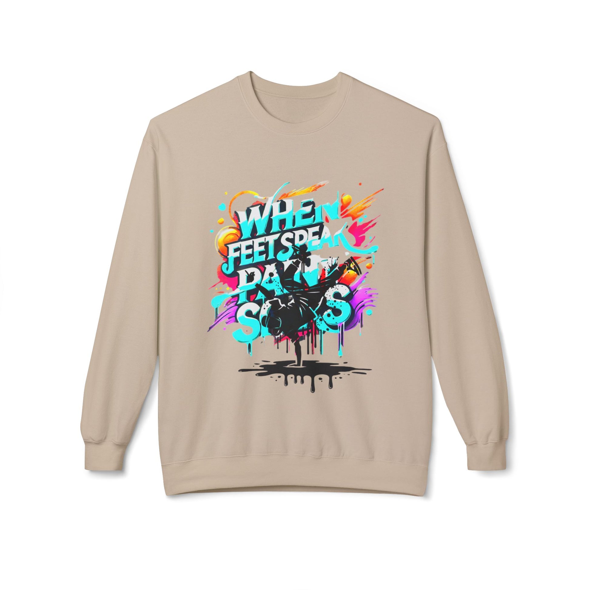 Bold in Motion Sweatshirt, Unisex Fashion Sweatshirt, Art Lover Apparel, Gift for Dancers, Street Art Crew
