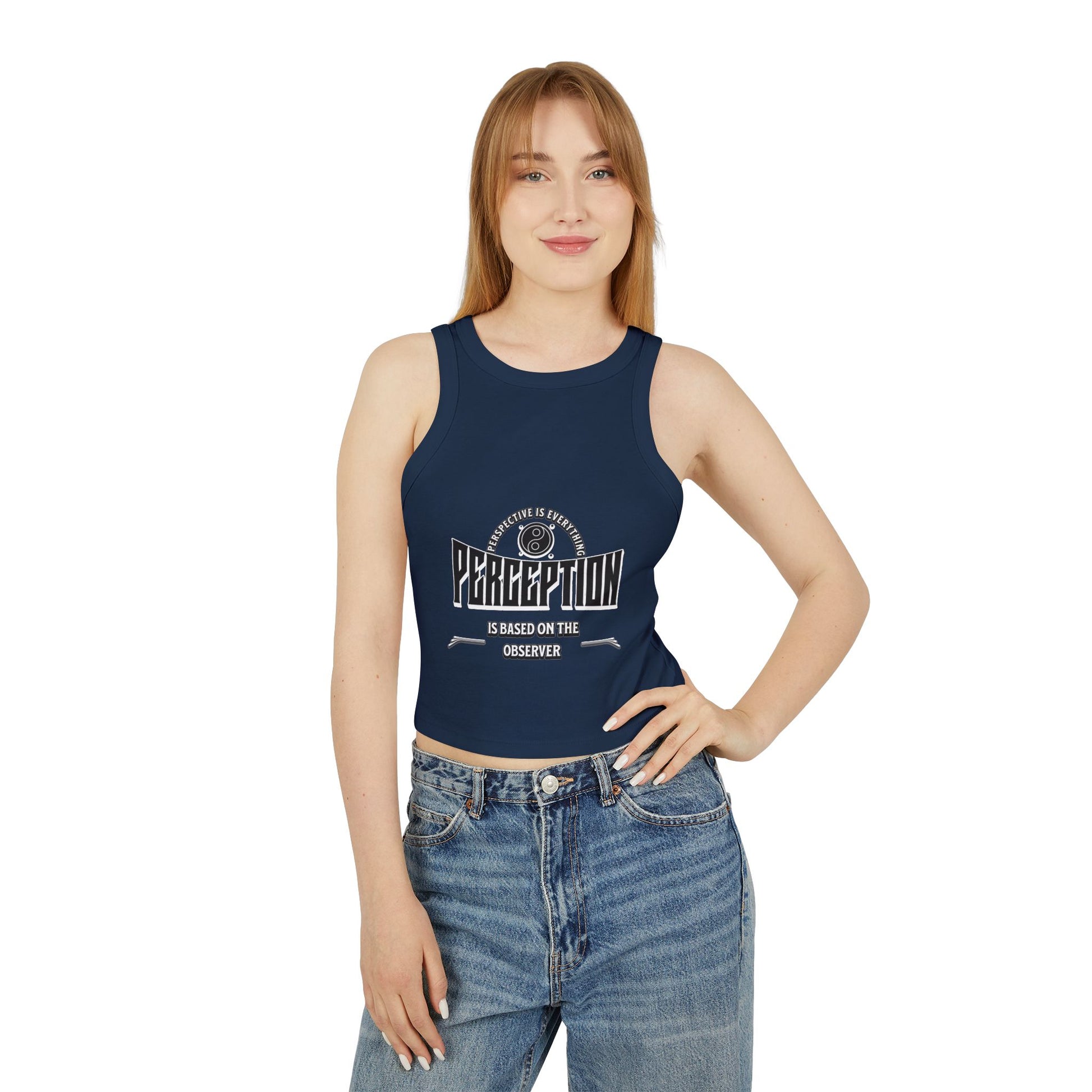 Micro Rib Racer Tank Top – Chic Tank Top, Women's Summer Top, Casual Chic Wear, Gift for Her, Inspirational Clothing, Everyday Style