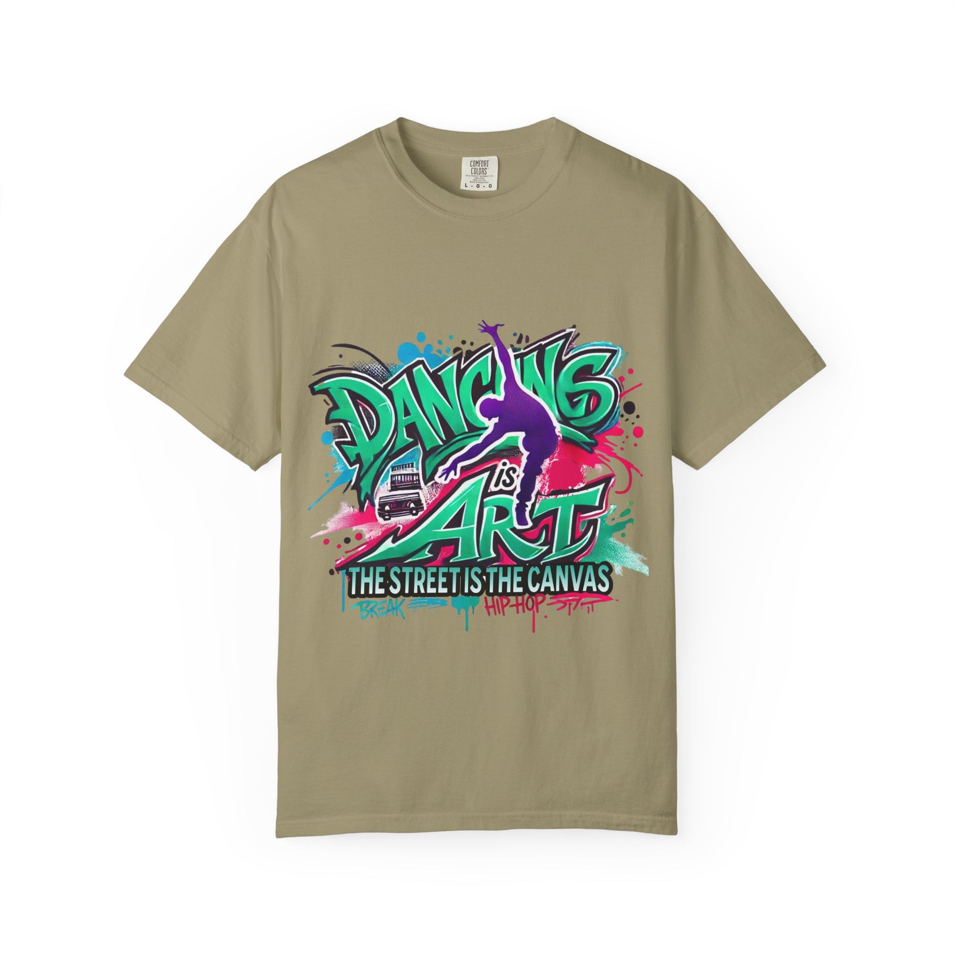 Artistic Dance T-Shirt, Urban Dance Tee, Street Art Apparel, Gift for Dancers, Graffiti Shirt, Colorful Expression Tee