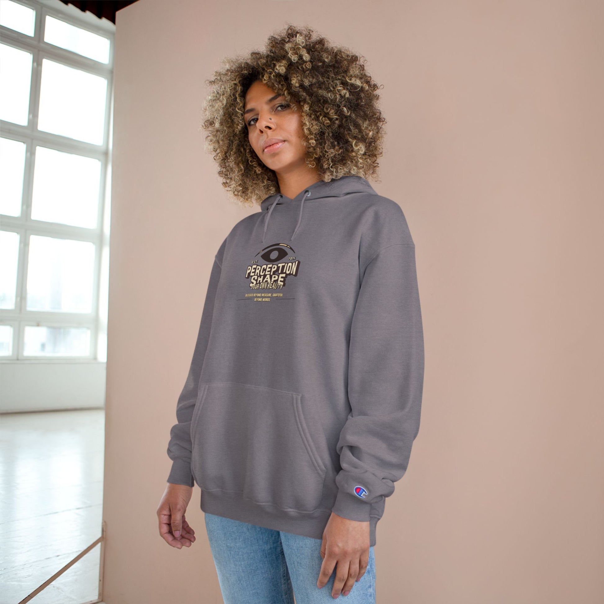 Champion Hoodie with 'Perception Share' Design - Cozy Hoodie for Casual Wear, Gift Ideas, Streetwear, Unique Fashion, Perfect for [...]