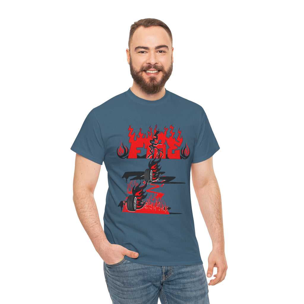Fire Graphic Unisex Tee, Graphic T-Shirt, Casual Wear, Street Style, Gift for Him/Her, Festival Outfit