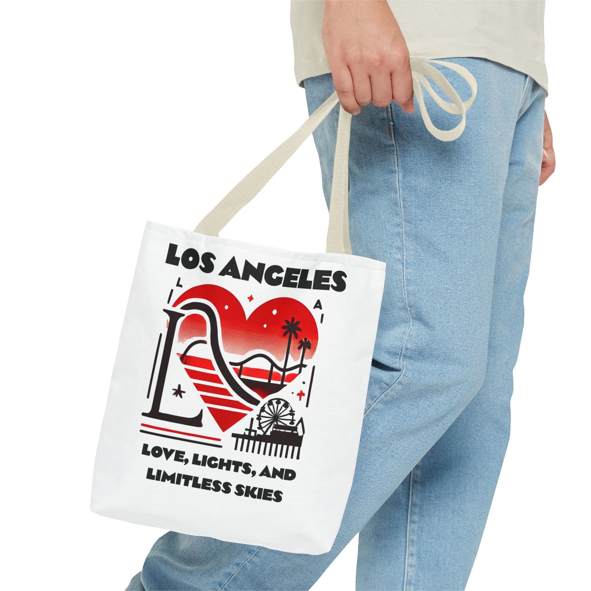 Los Angeles Love Tote Bag | AOP Beach Bag, Shopping Tote, Travel Bag, Eco-Friendly Gift, California Souvenir