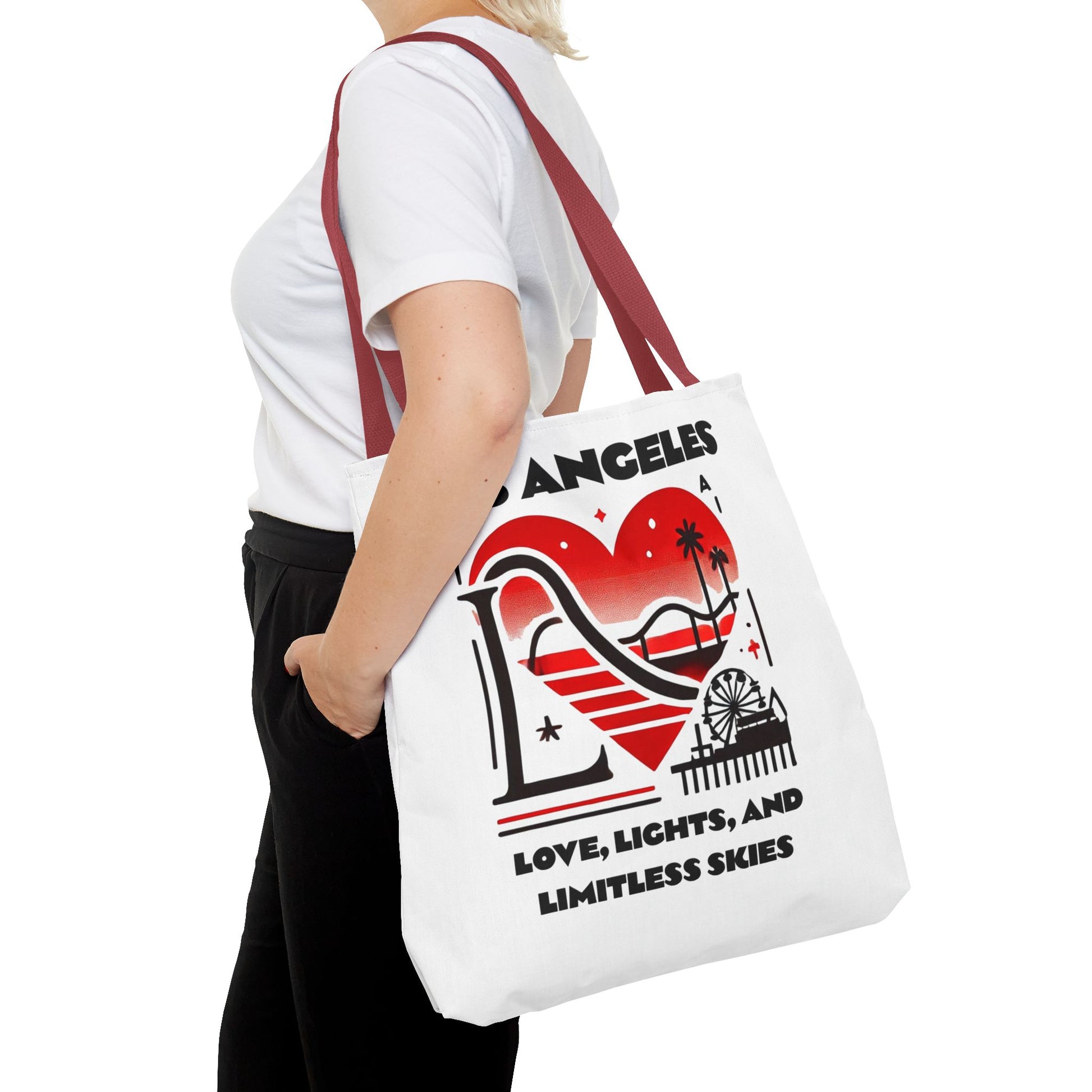 Los Angeles Love Tote Bag | AOP Beach Bag, Shopping Tote, Travel Bag, Eco-Friendly Gift, California Souvenir