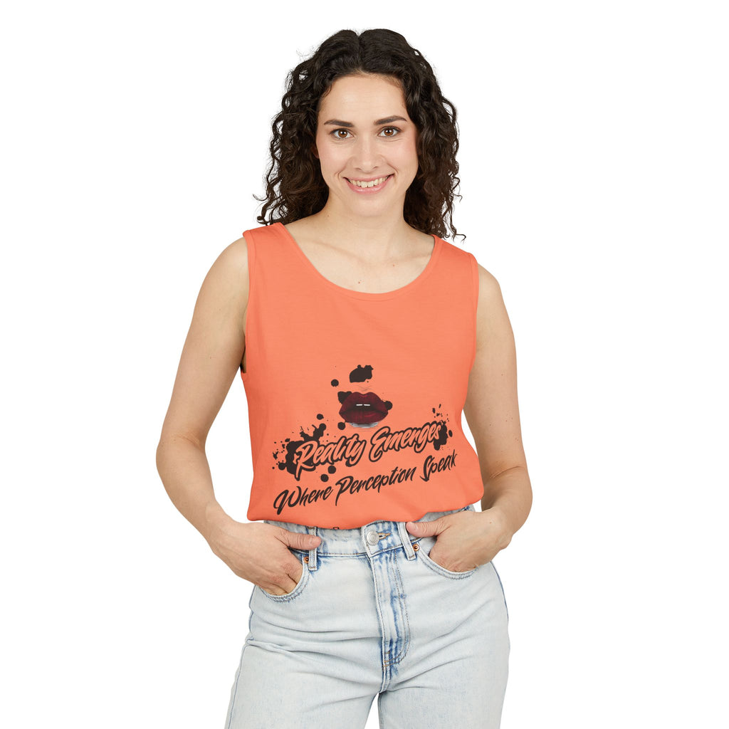 Tank Top - "Create Yourself" Quote Design, Motivational Apparel, Gift for Self-Love, Summer Essential, Positive Vibes