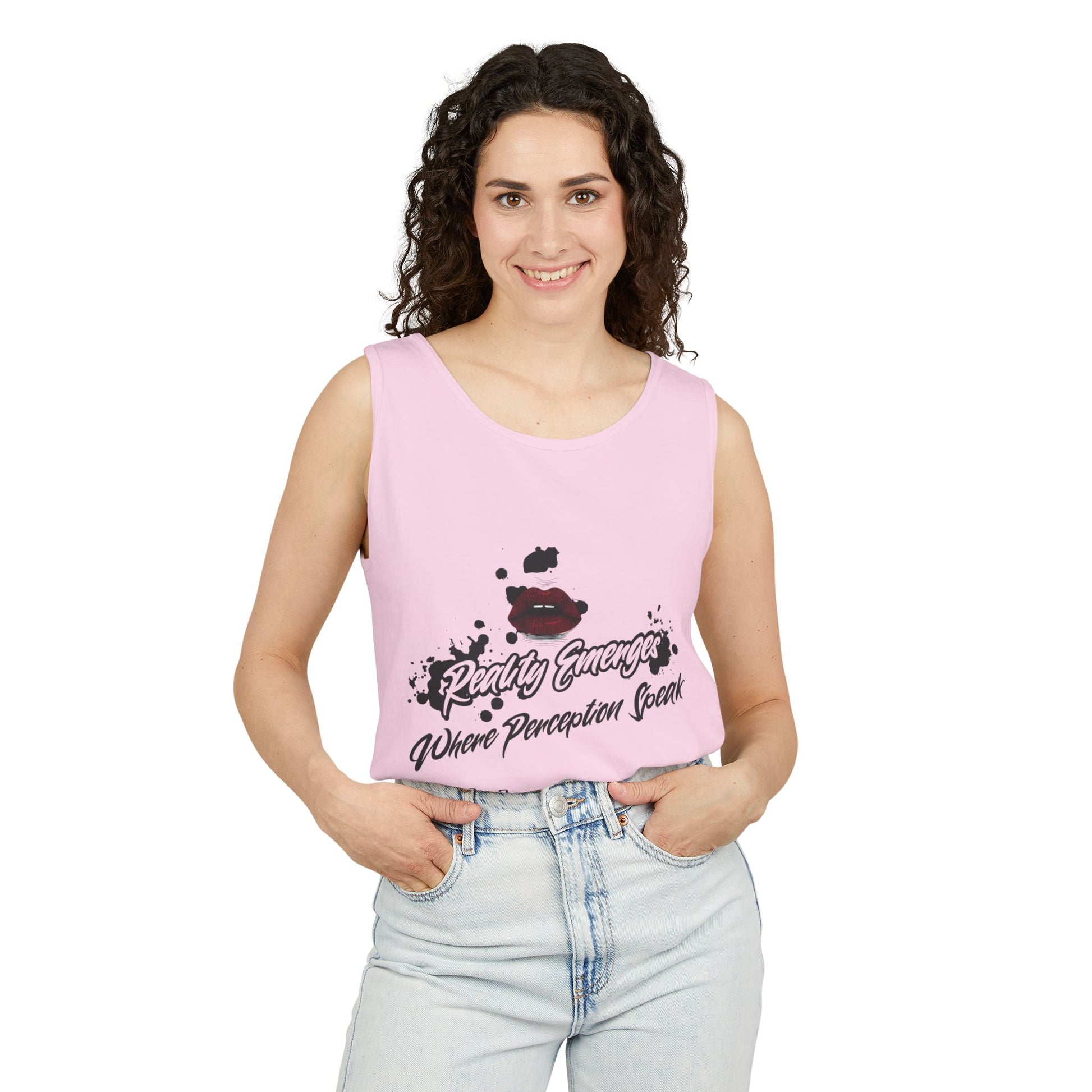 Tank Top - "Create Yourself" Quote Design, Motivational Apparel, Gift for Self-Love, Summer Essential, Positive Vibes