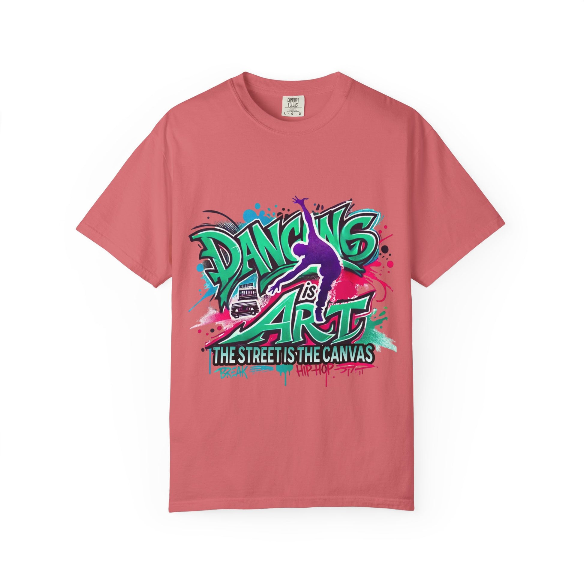 Artistic Dance T-Shirt, Urban Dance Tee, Street Art Apparel, Gift for Dancers, Graffiti Shirt, Colorful Expression Tee