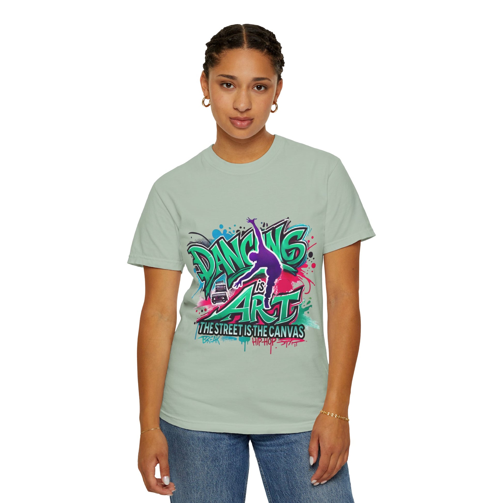 Artistic Dance T-Shirt, Urban Dance Tee, Street Art Apparel, Gift for Dancers, Graffiti Shirt, Colorful Expression Tee