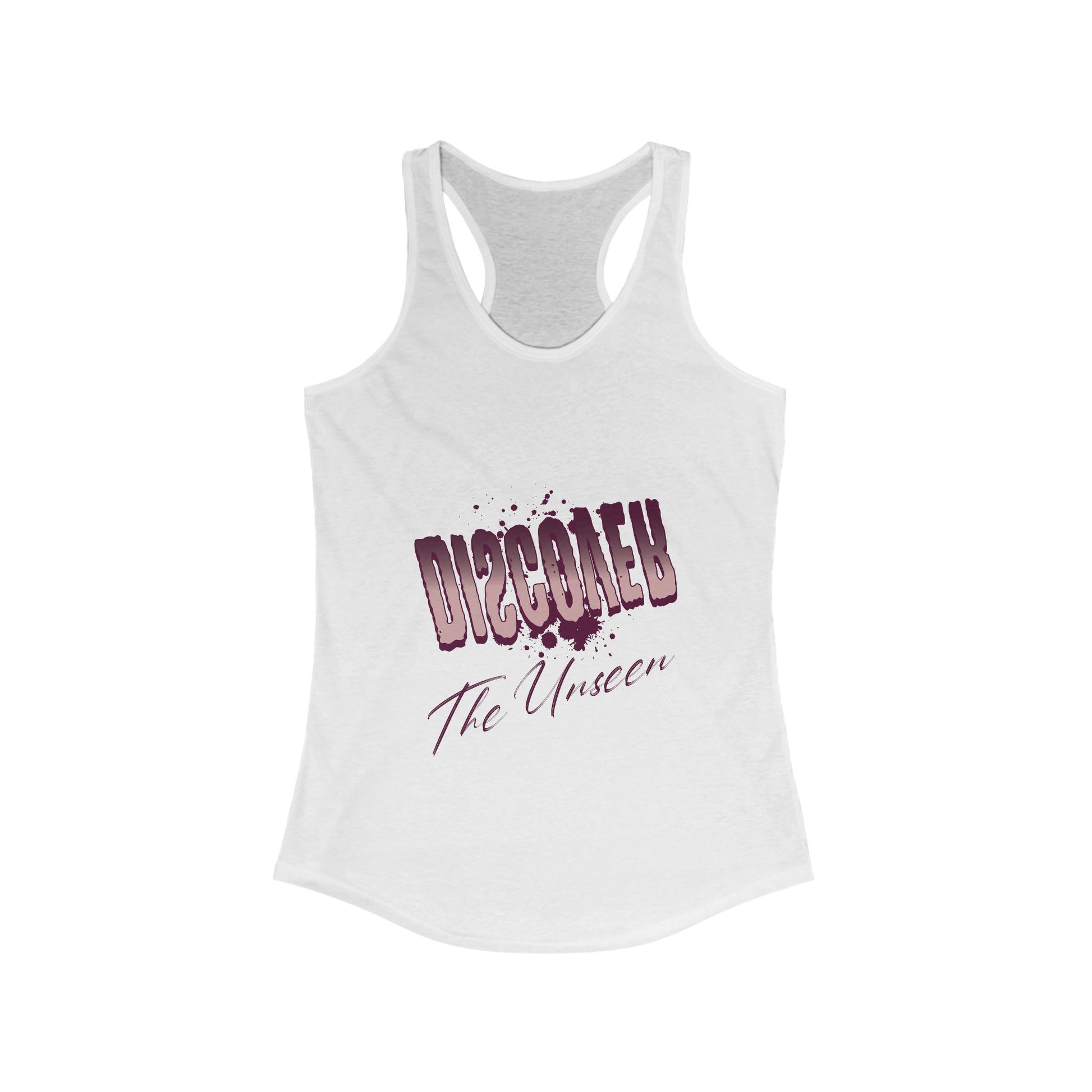 Women's Racerback Tank Top - 'The Unseen' Graphic Tee, Summer Style, Workout Wear, Casual Outfit, Gift for Her