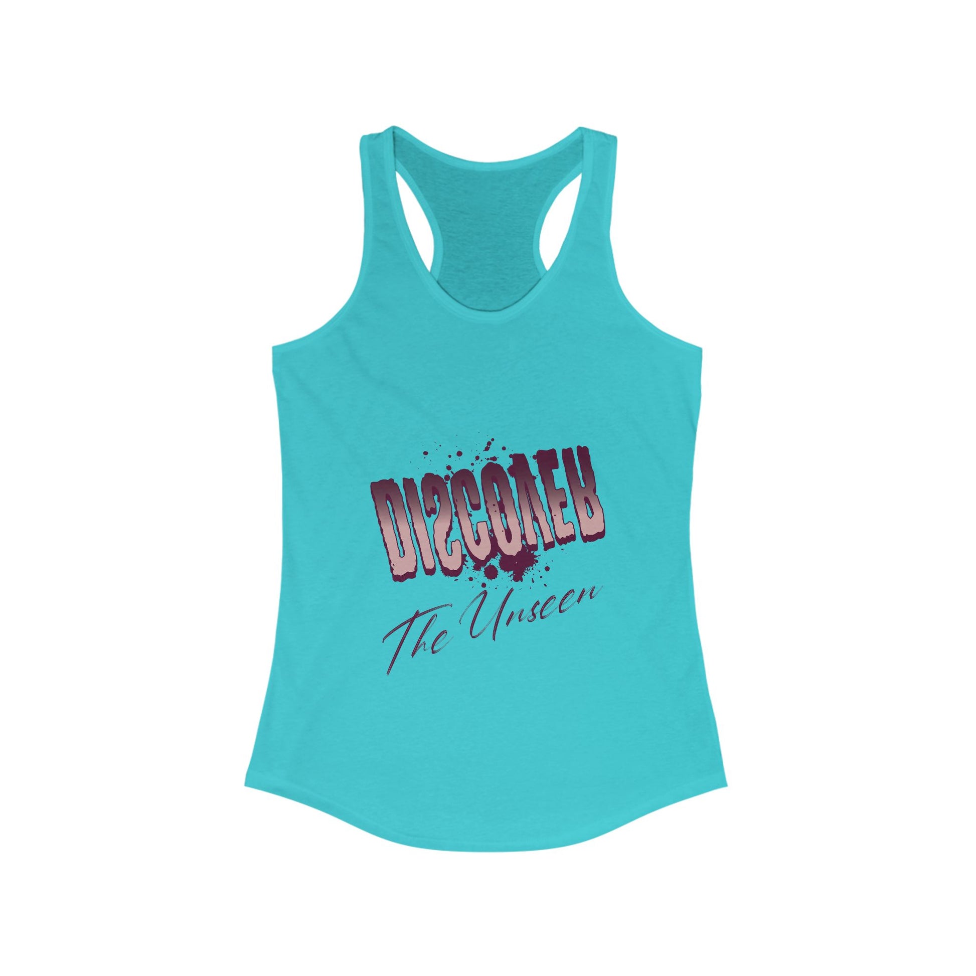 Women's Racerback Tank Top - 'The Unseen' Graphic Tee, Summer Style, Workout Wear, Casual Outfit, Gift for Her
