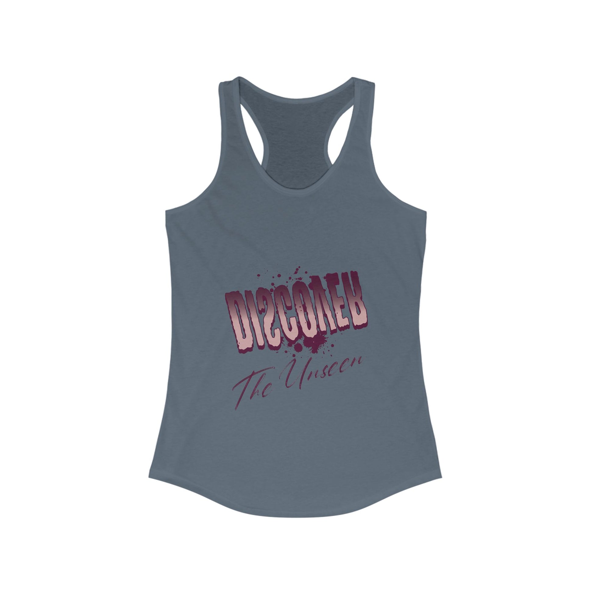 Women's Racerback Tank Top - 'The Unseen' Graphic Tee, Summer Style, Workout Wear, Casual Outfit, Gift for Her
