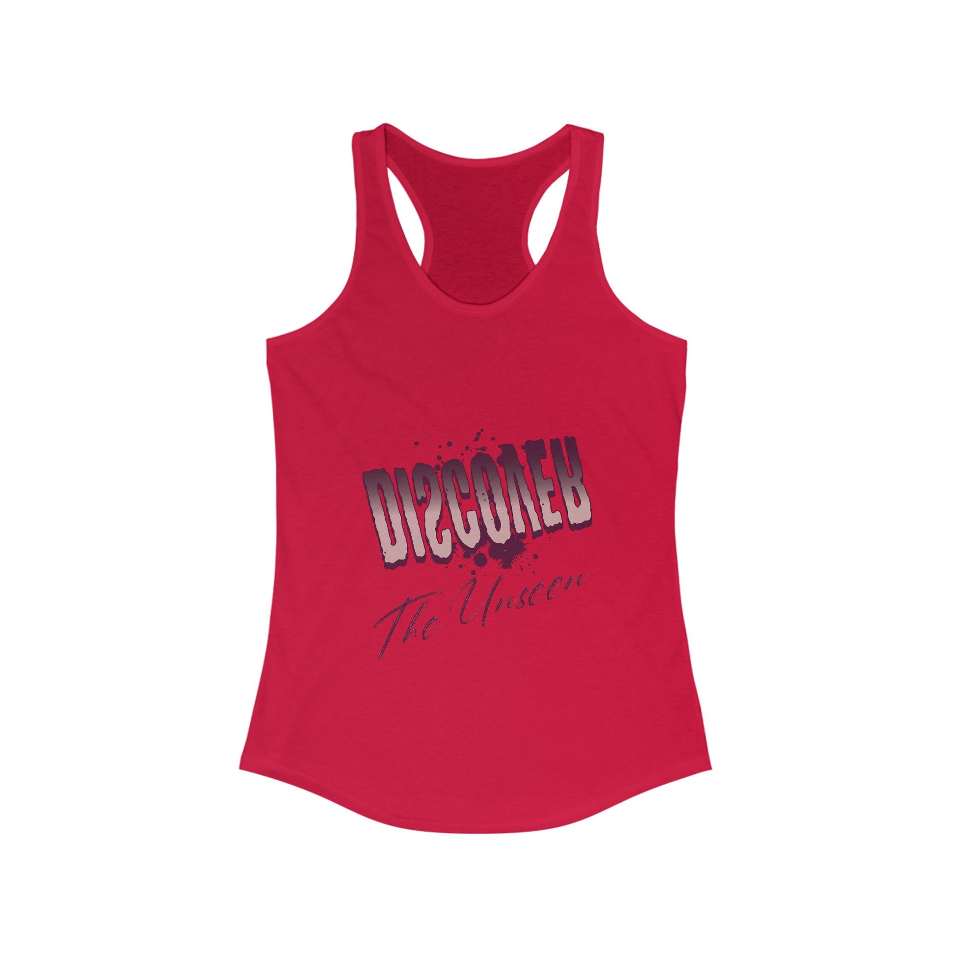Women's Racerback Tank Top - 'The Unseen' Graphic Tee, Summer Style, Workout Wear, Casual Outfit, Gift for Her