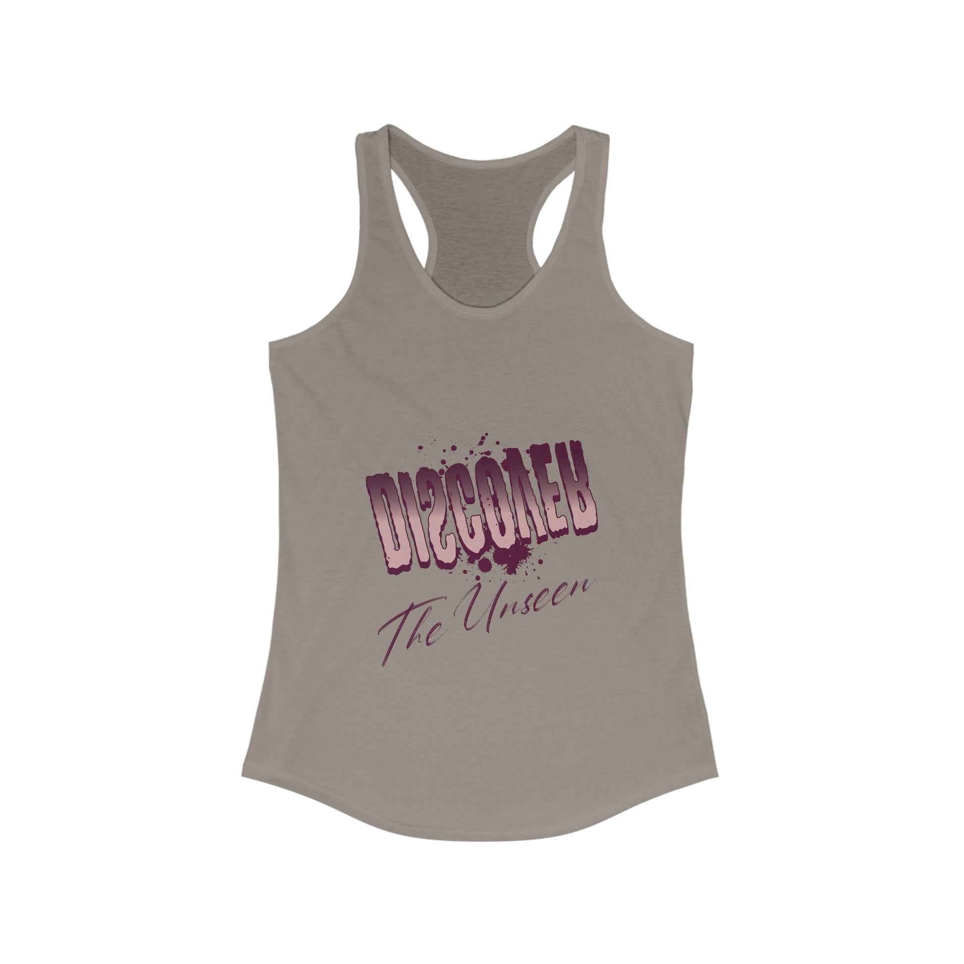 Women's Racerback Tank Top - 'The Unseen' Graphic Tee, Summer Style, Workout Wear, Casual Outfit, Gift for Her