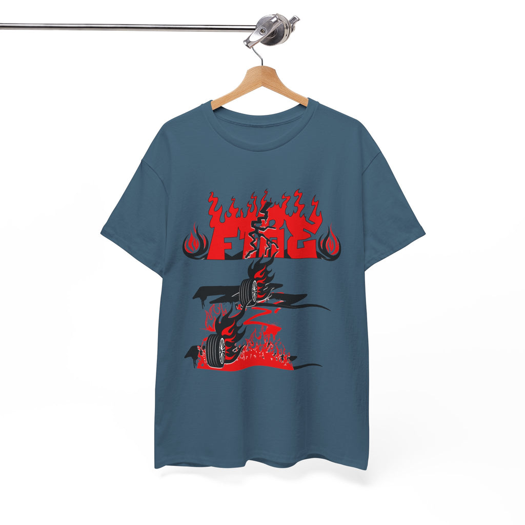 Fire Graphic Unisex Tee, Graphic T-Shirt, Casual Wear, Street Style, Gift for Him/Her, Festival Outfit