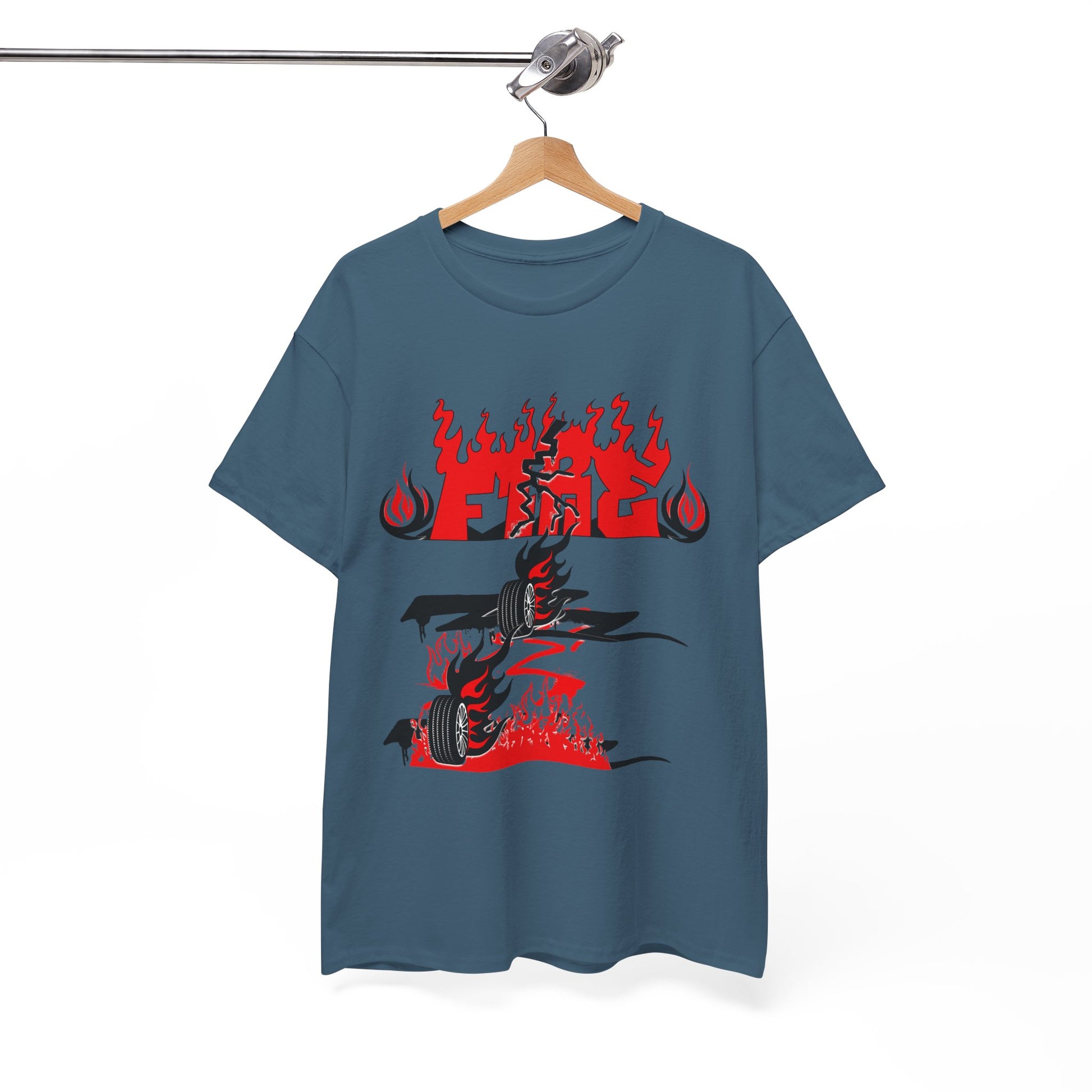 Fire Graphic Unisex Tee, Graphic T-Shirt, Casual Wear, Street Style, Gift for Him/Her, Festival Outfit