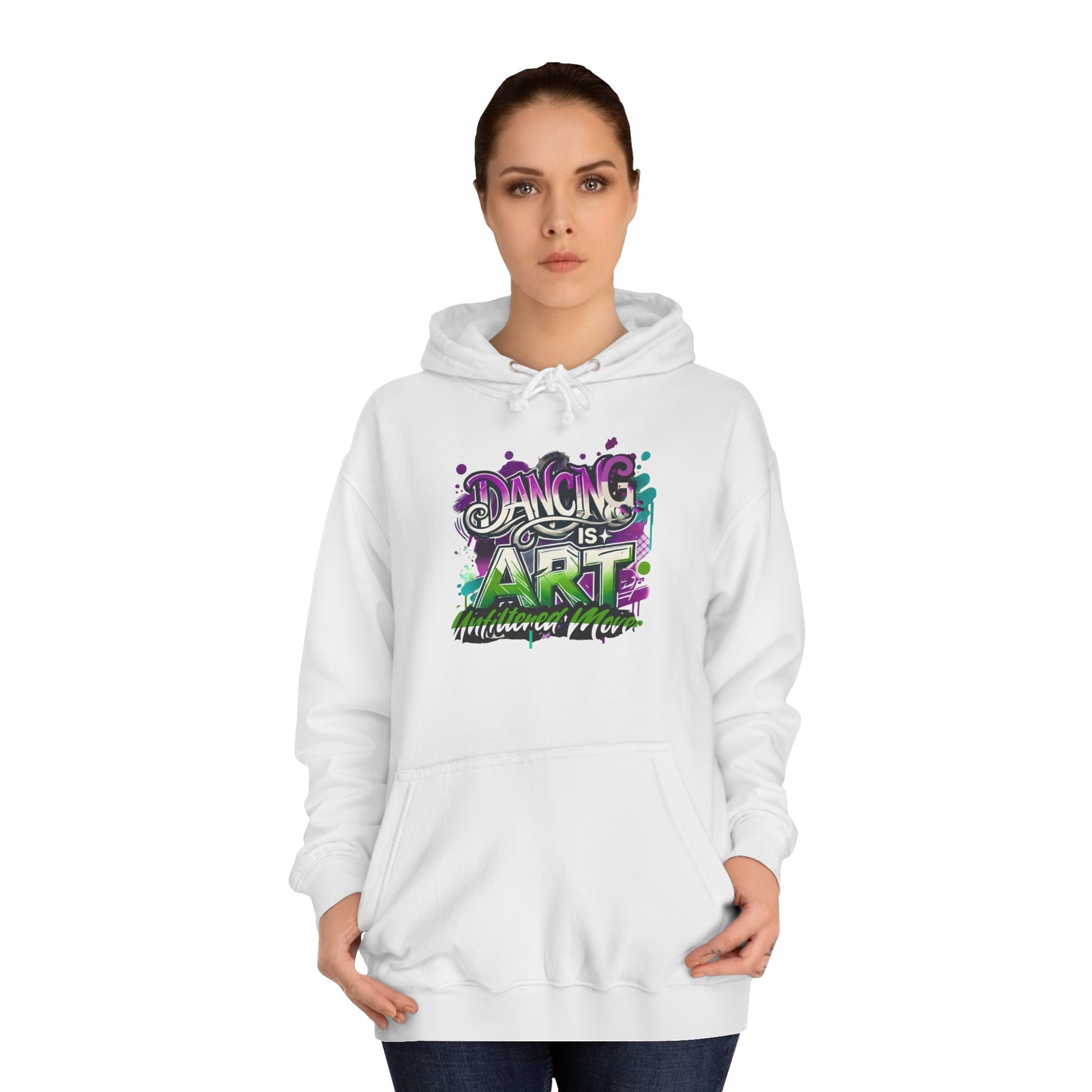 Breakdance Hoodie with Graffiti Typography - Unfiltered Moves