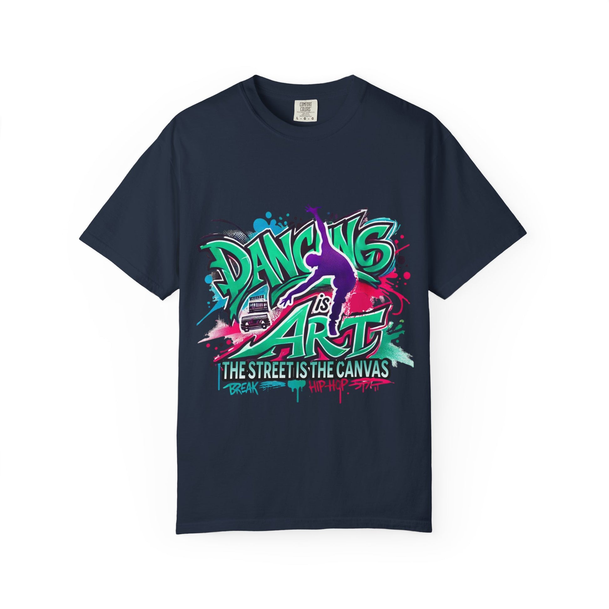 Artistic Dance T-Shirt, Urban Dance Tee, Street Art Apparel, Gift for Dancers, Graffiti Shirt, Colorful Expression Tee