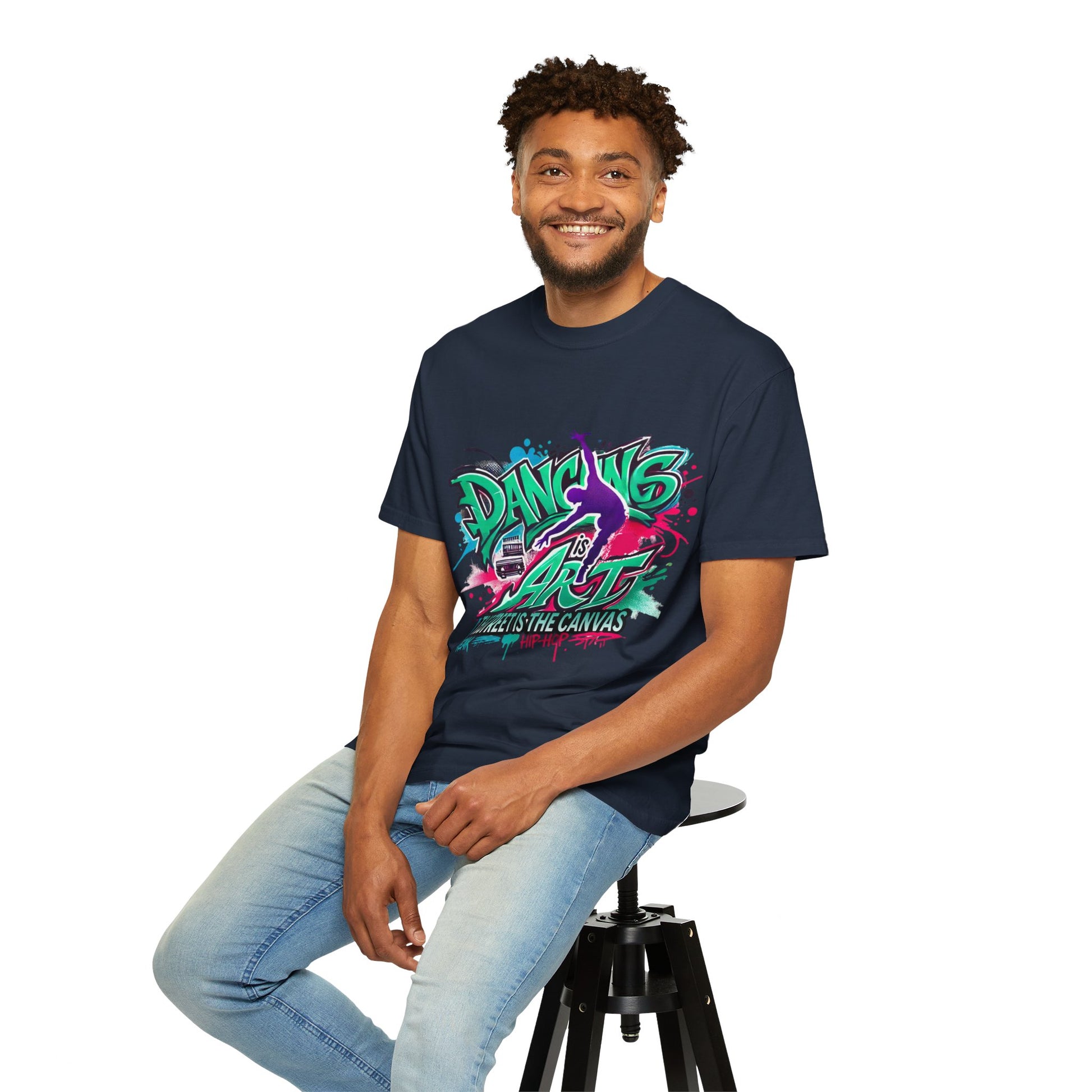Artistic Dance T-Shirt, Urban Dance Tee, Street Art Apparel, Gift for Dancers, Graffiti Shirt, Colorful Expression Tee
