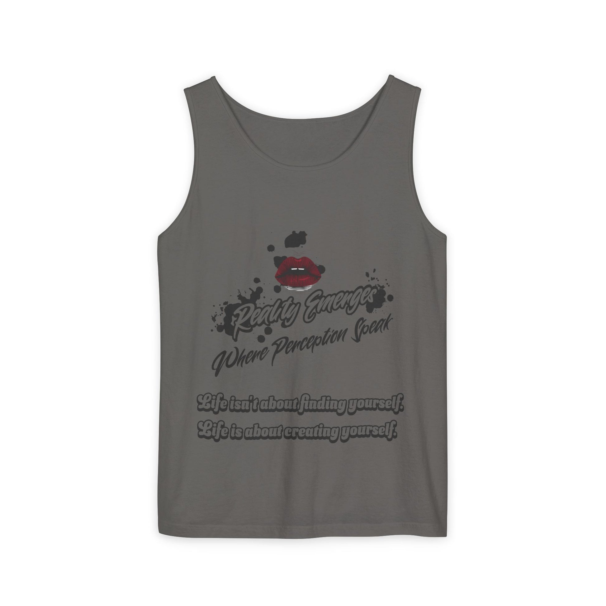 Tank Top - "Create Yourself" Quote Design, Motivational Apparel, Gift for Self-Love, Summer Essential, Positive Vibes