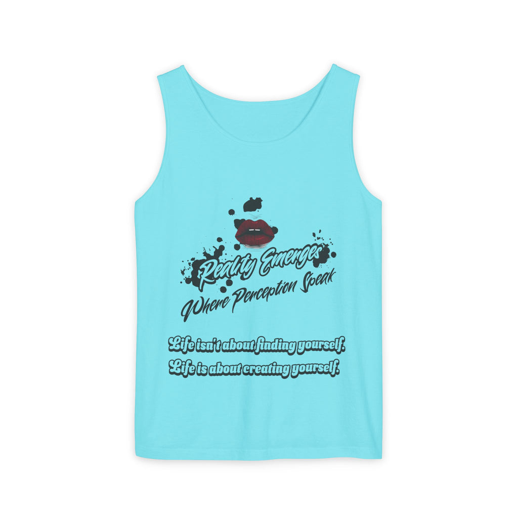 Tank Top - "Create Yourself" Quote Design, Motivational Apparel, Gift for Self-Love, Summer Essential, Positive Vibes