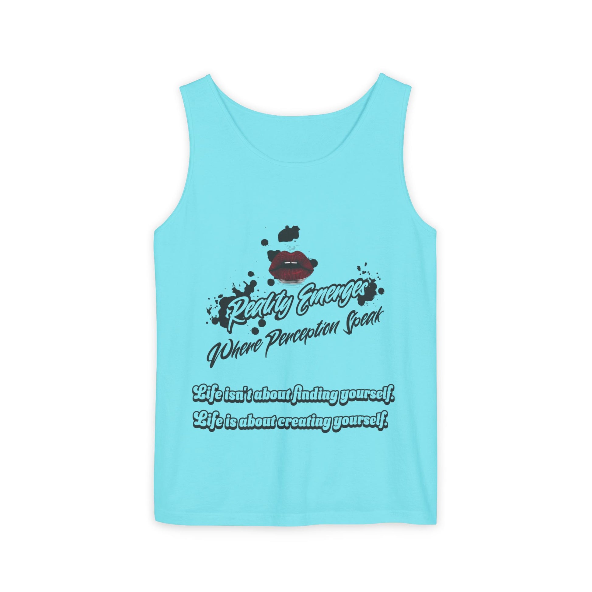 Tank Top - "Create Yourself" Quote Design, Motivational Apparel, Gift for Self-Love, Summer Essential, Positive Vibes
