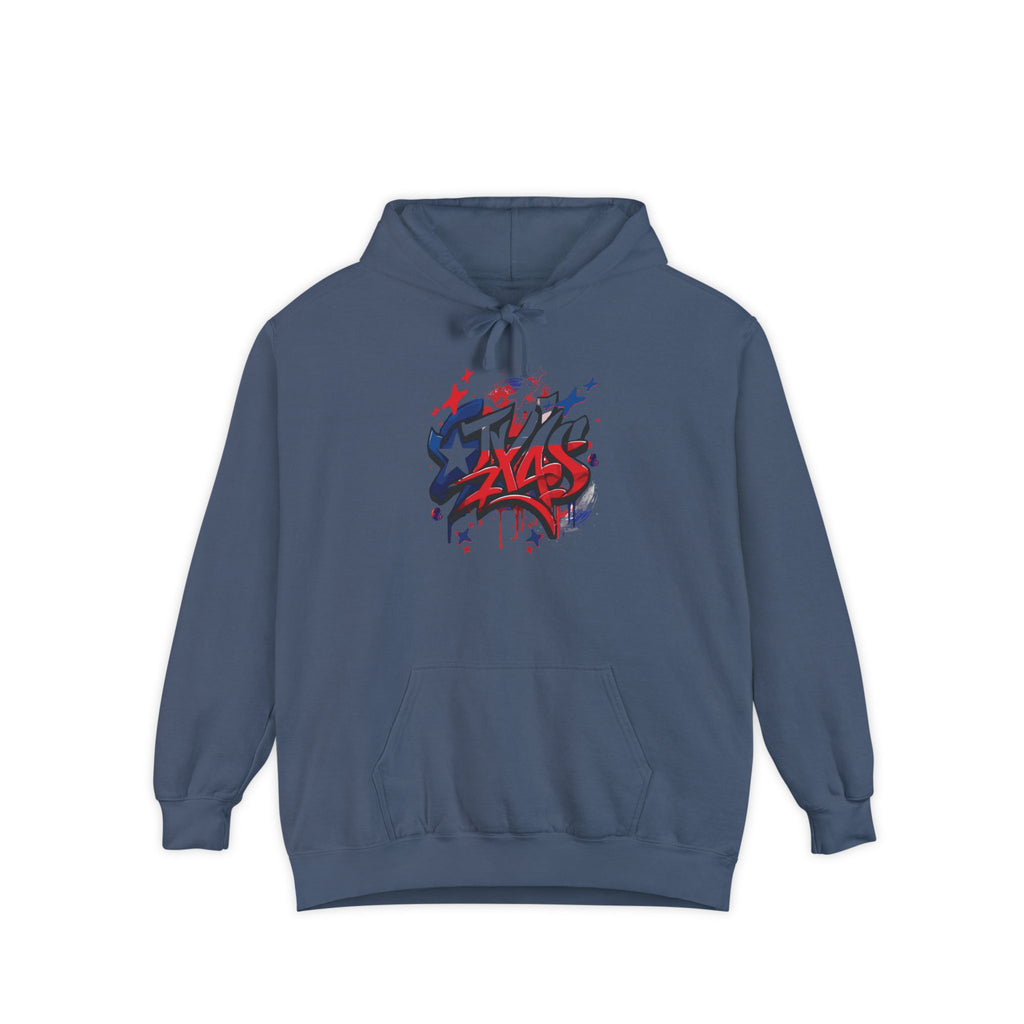 Fourth of July, Street Style Patriotic Graffiti Hoodie – Casual Unisex Sweatshirt for Celebration, Everyday Wear, Gift Idea, Summer BBQ, Fourth of July, Street Style