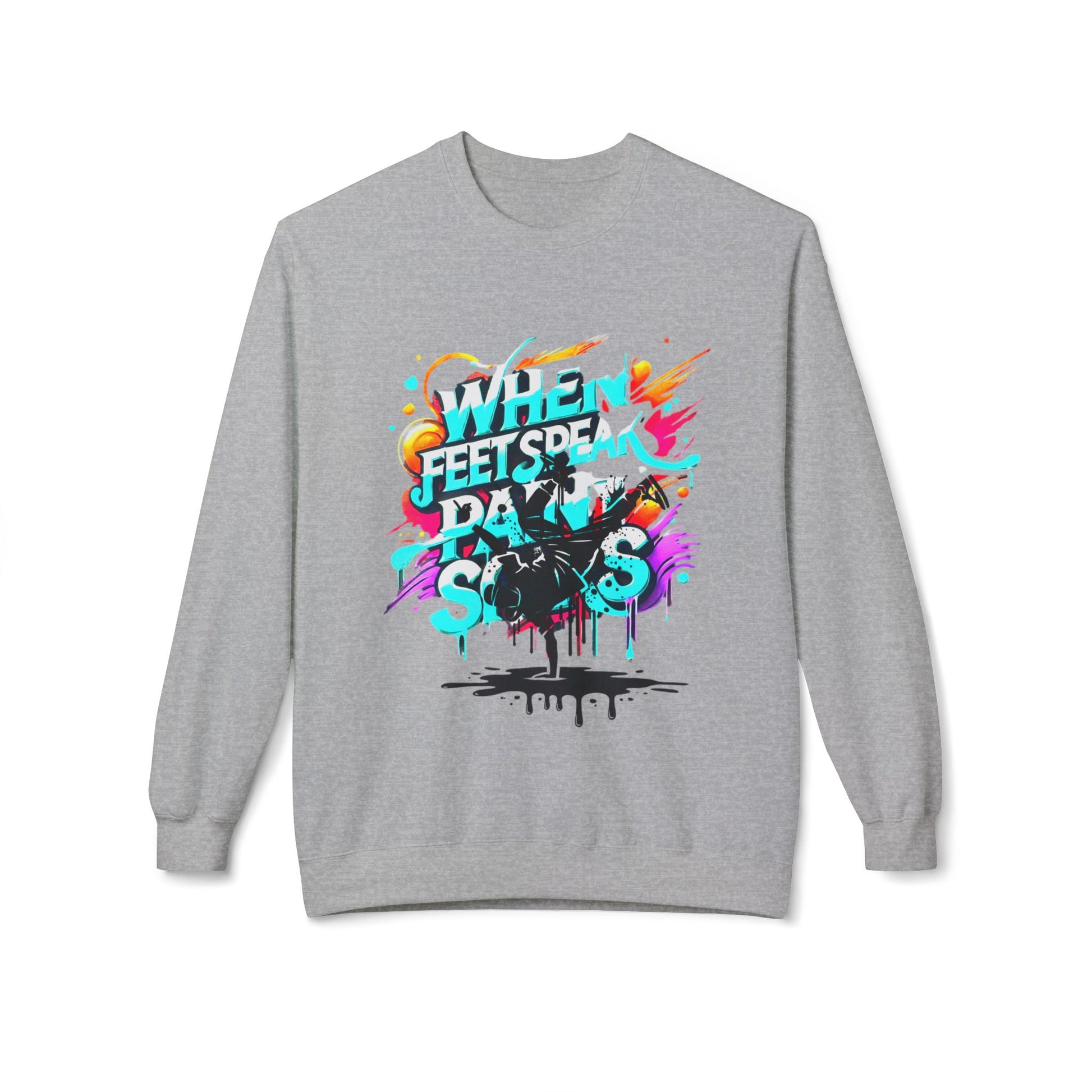 Bold in Motion Sweatshirt, Unisex Fashion Sweatshirt, Art Lover Apparel, Gift for Dancers, Street Art Crew