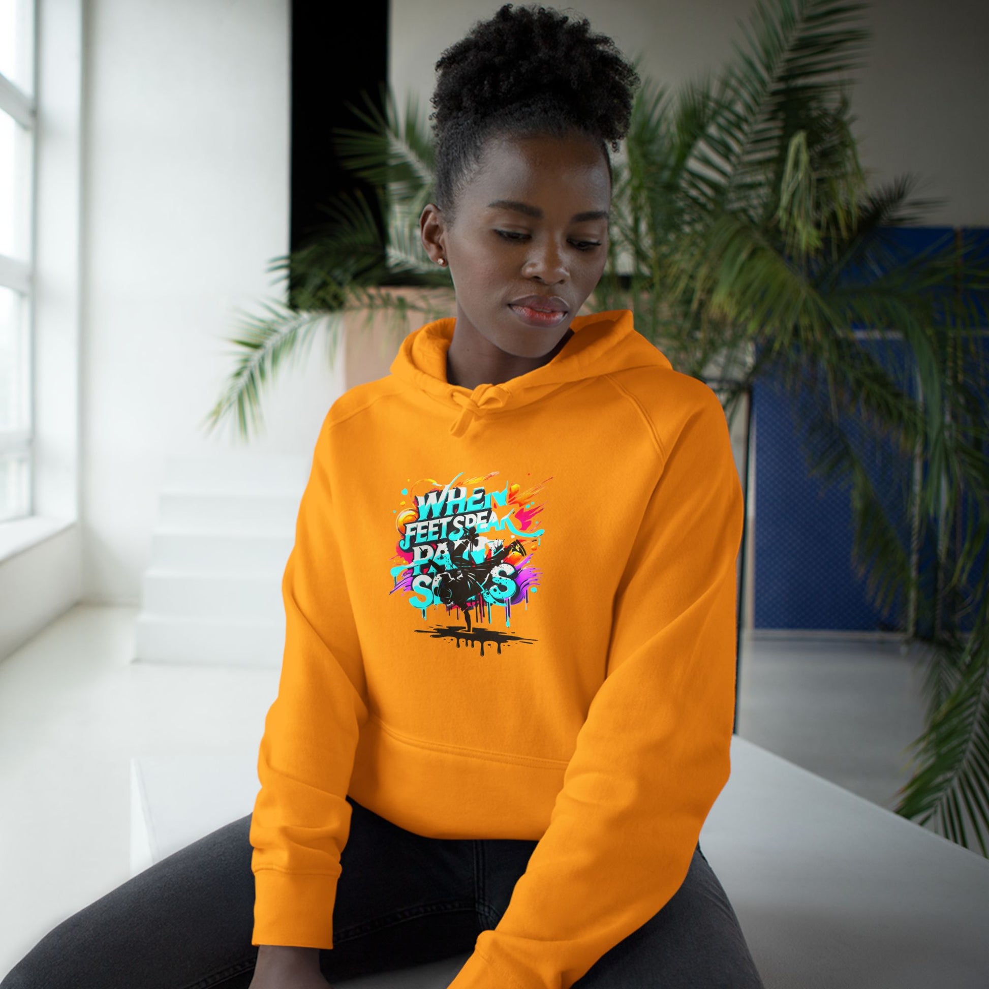 Urban Expression Graffiti Hoodie - When Feet Speak, Paint Soars Hoodie.