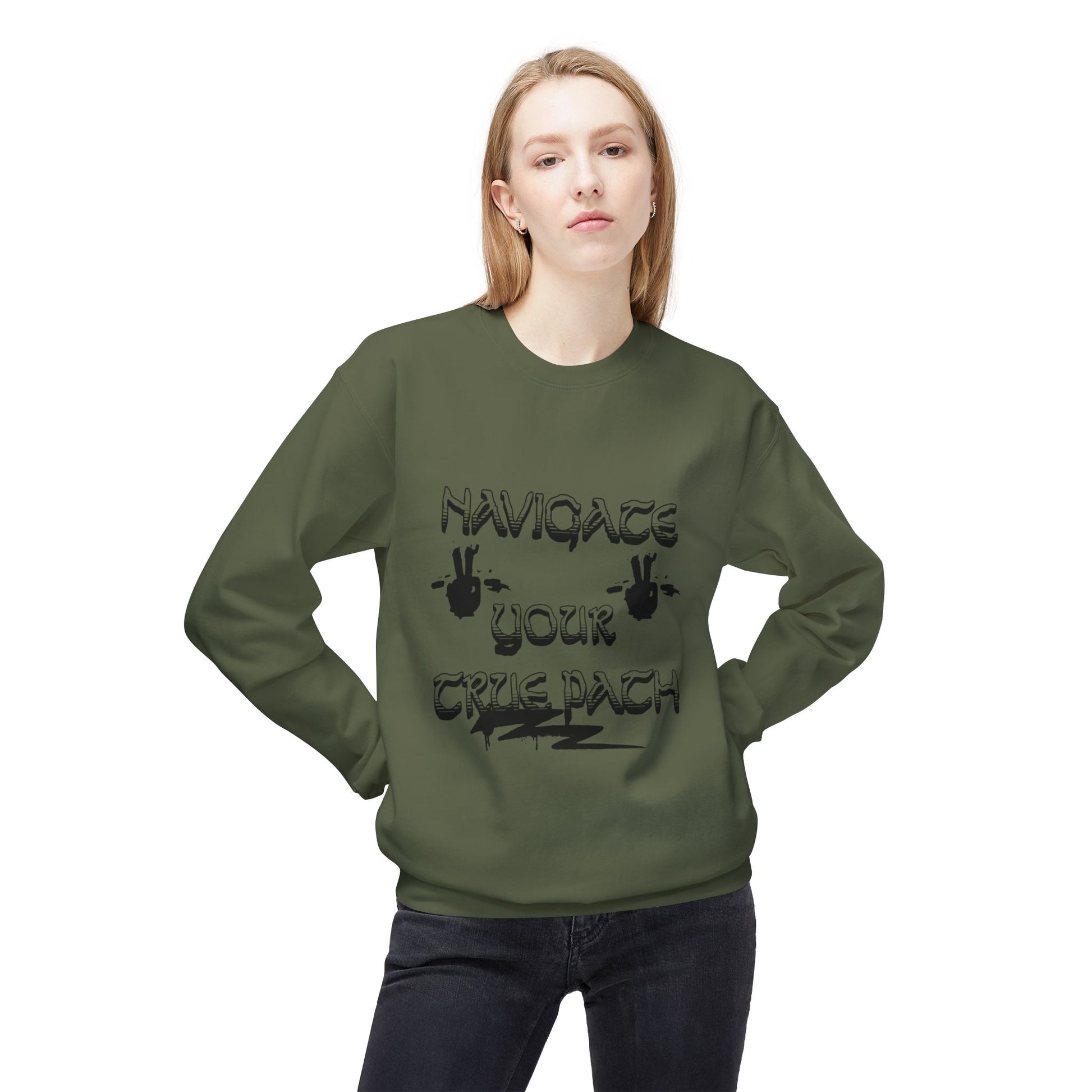Navigate Your True Path Sweatshirt - Cozy Unisex Crewneck, Inspirational Gift for Friends, Adventure Lover Apparel, Motivational Clothing