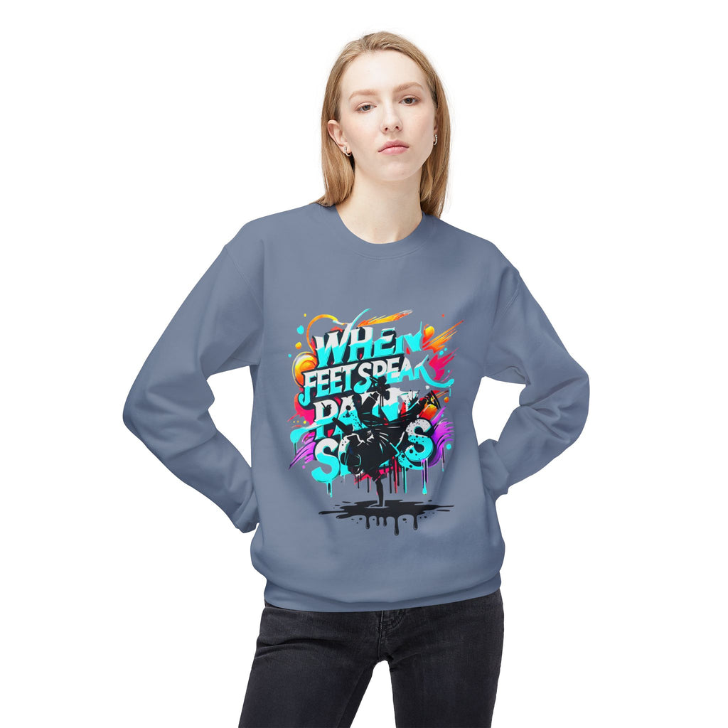 Bold in Motion Sweatshirt, Unisex Fashion Sweatshirt, Art Lover Apparel, Gift for Dancers, Street Art Crew
