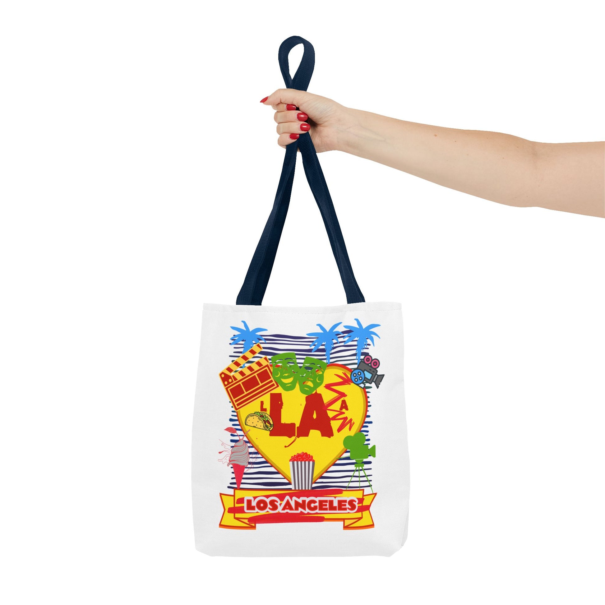 Los Angeles Love Tote Bag, Fun Beach Bag, Travel Tote, Summer Accessory, Gift for Travelers, AOP Design