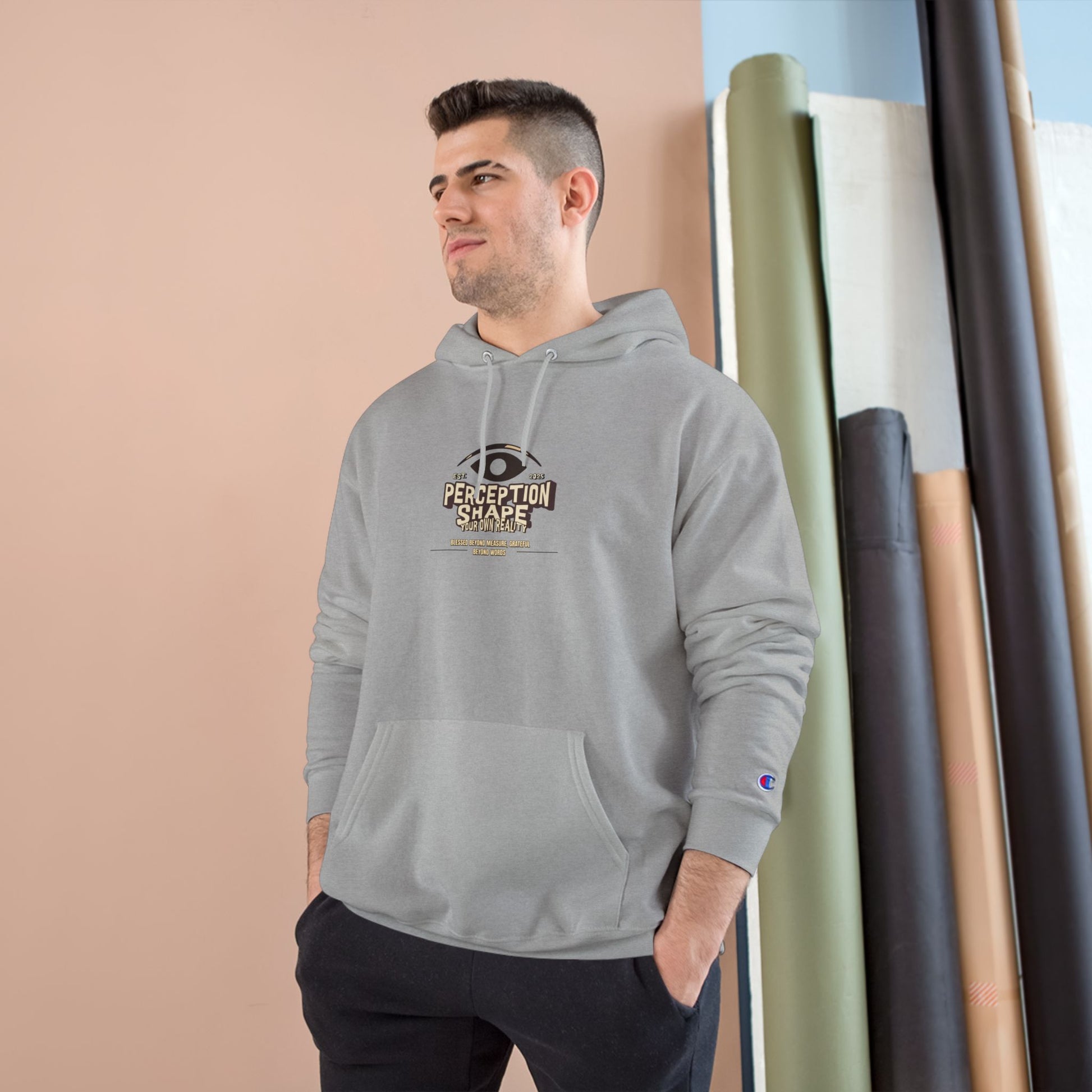 Champion Hoodie with 'Perception Share' Design - Cozy Hoodie for Casual Wear, Gift Ideas, Streetwear, Unique Fashion, Perfect for [...]