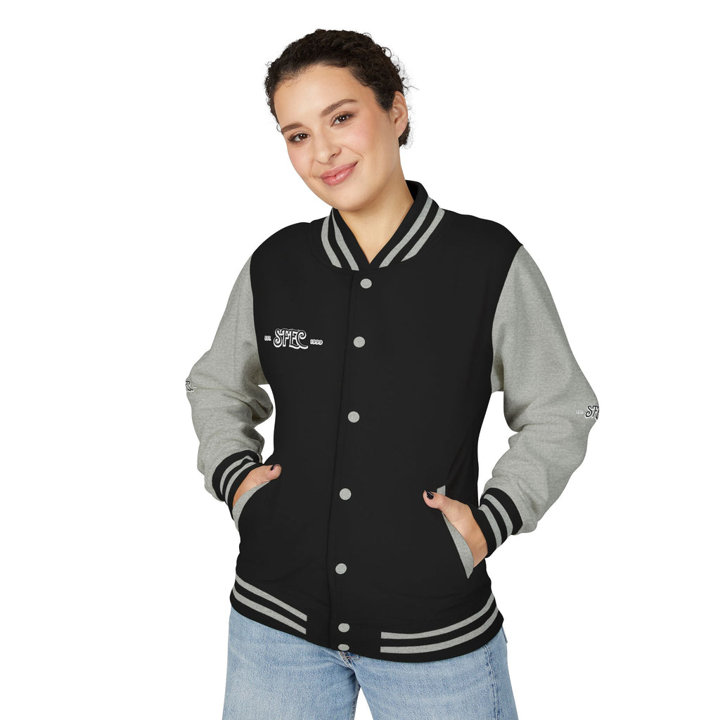 Unisex Varsity Letterman Jacket – Spit Fire Echo Change Embroidered Design