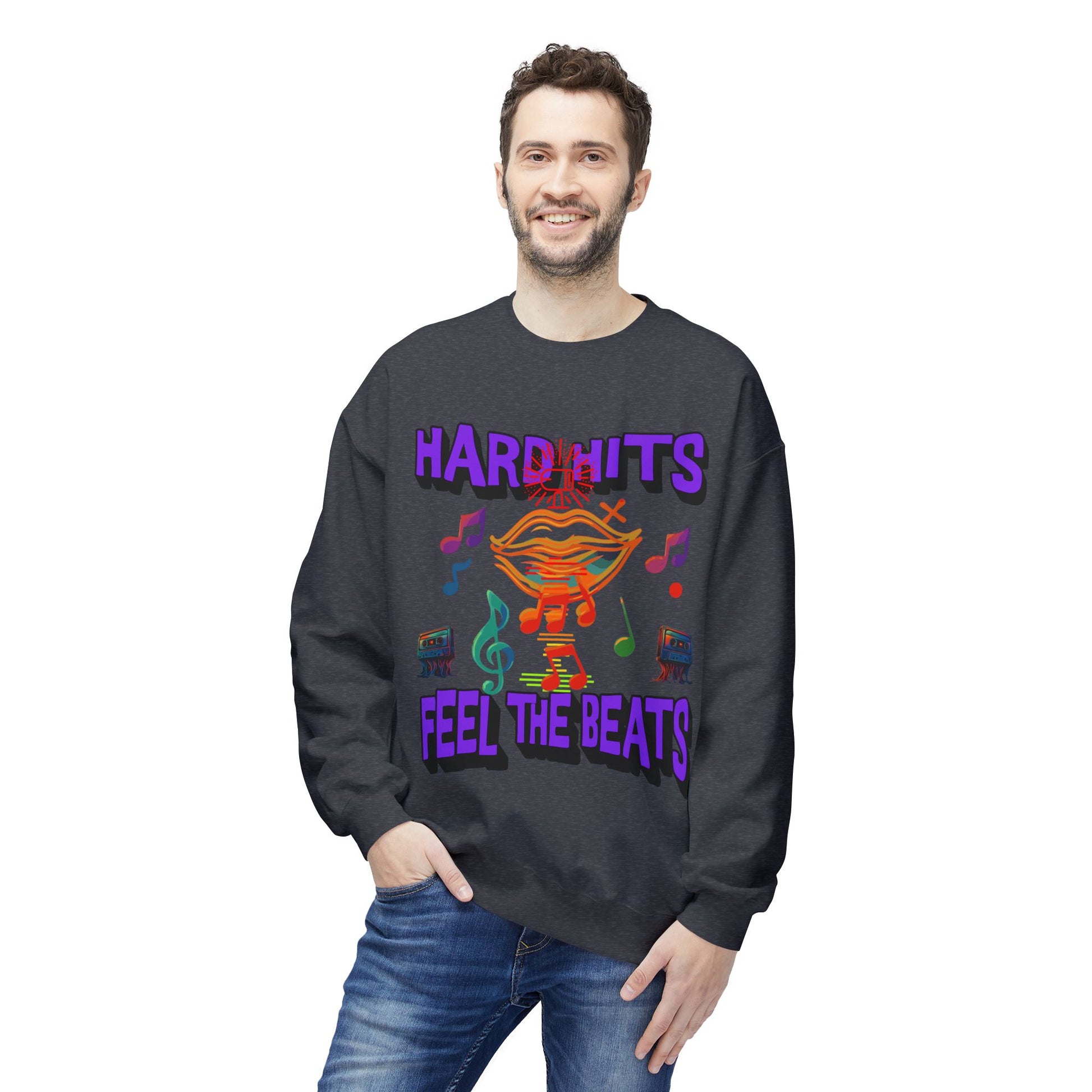 Vibrant Music Sweatshirt - Unisex Midweight Crewneck, Perfect for Music Lovers, Concerts, and Casual Outings, Gift for Musicians, [...]
