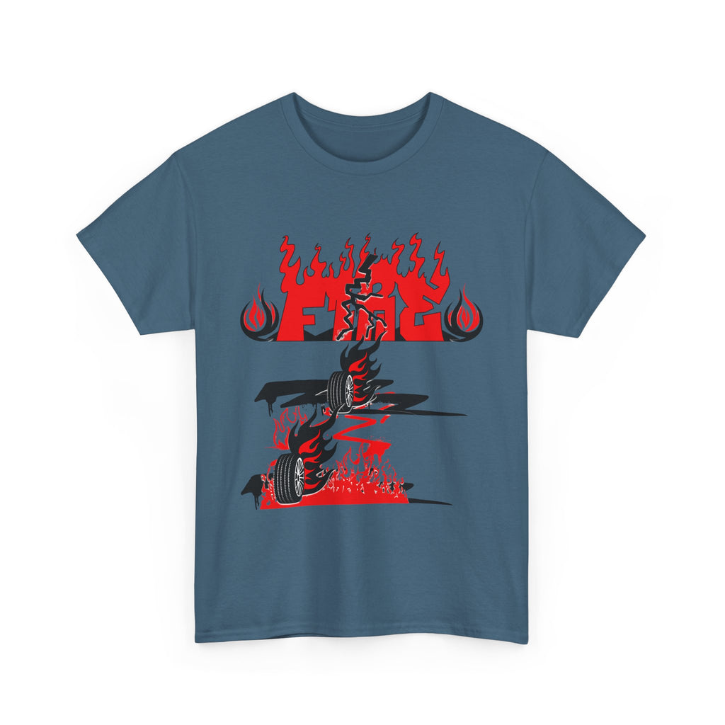Fire Graphic Unisex Tee, Graphic T-Shirt, Casual Wear, Street Style, Gift for Him/Her, Festival Outfit