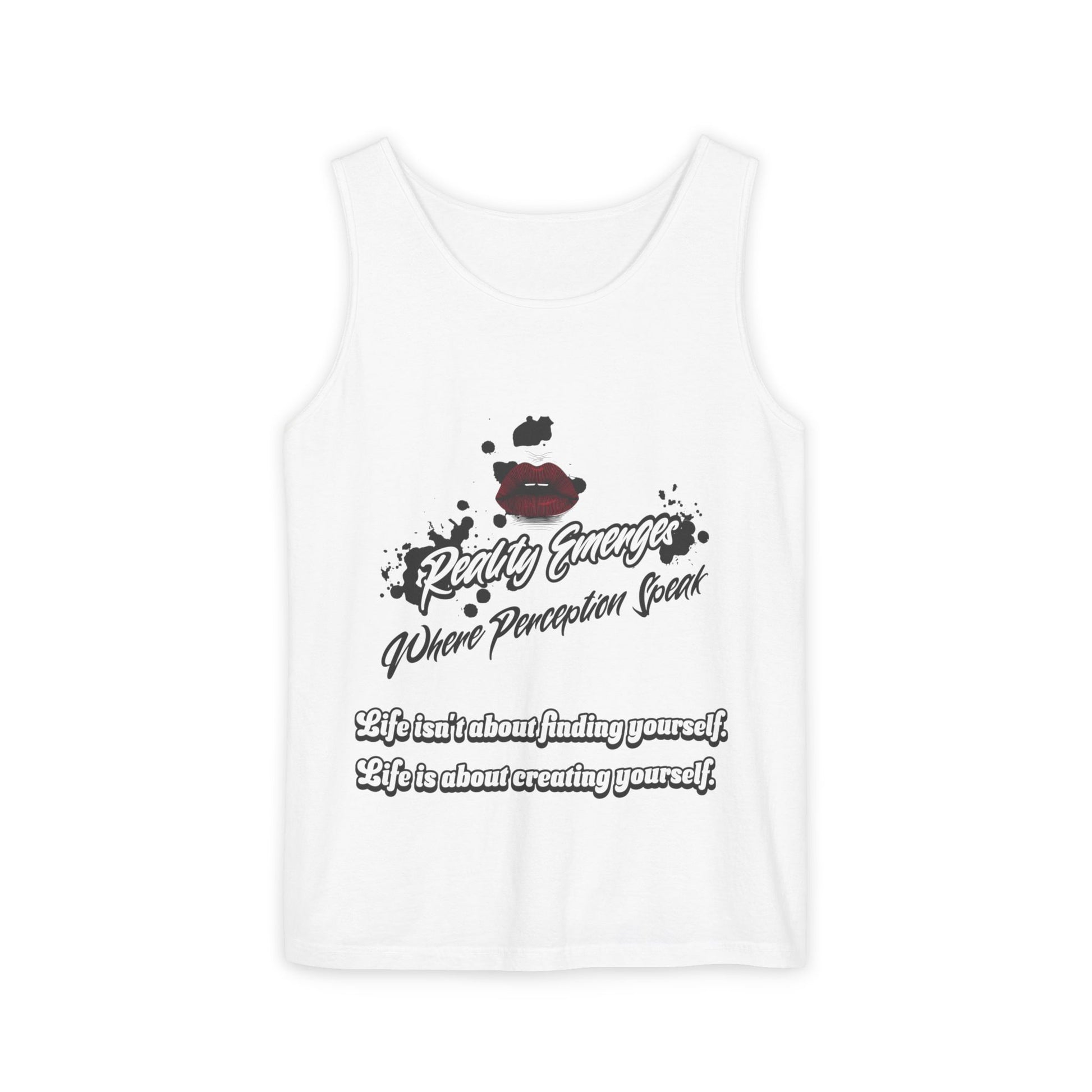 Tank Top - "Create Yourself" Quote Design, Motivational Apparel, Gift for Self-Love, Summer Essential, Positive Vibes