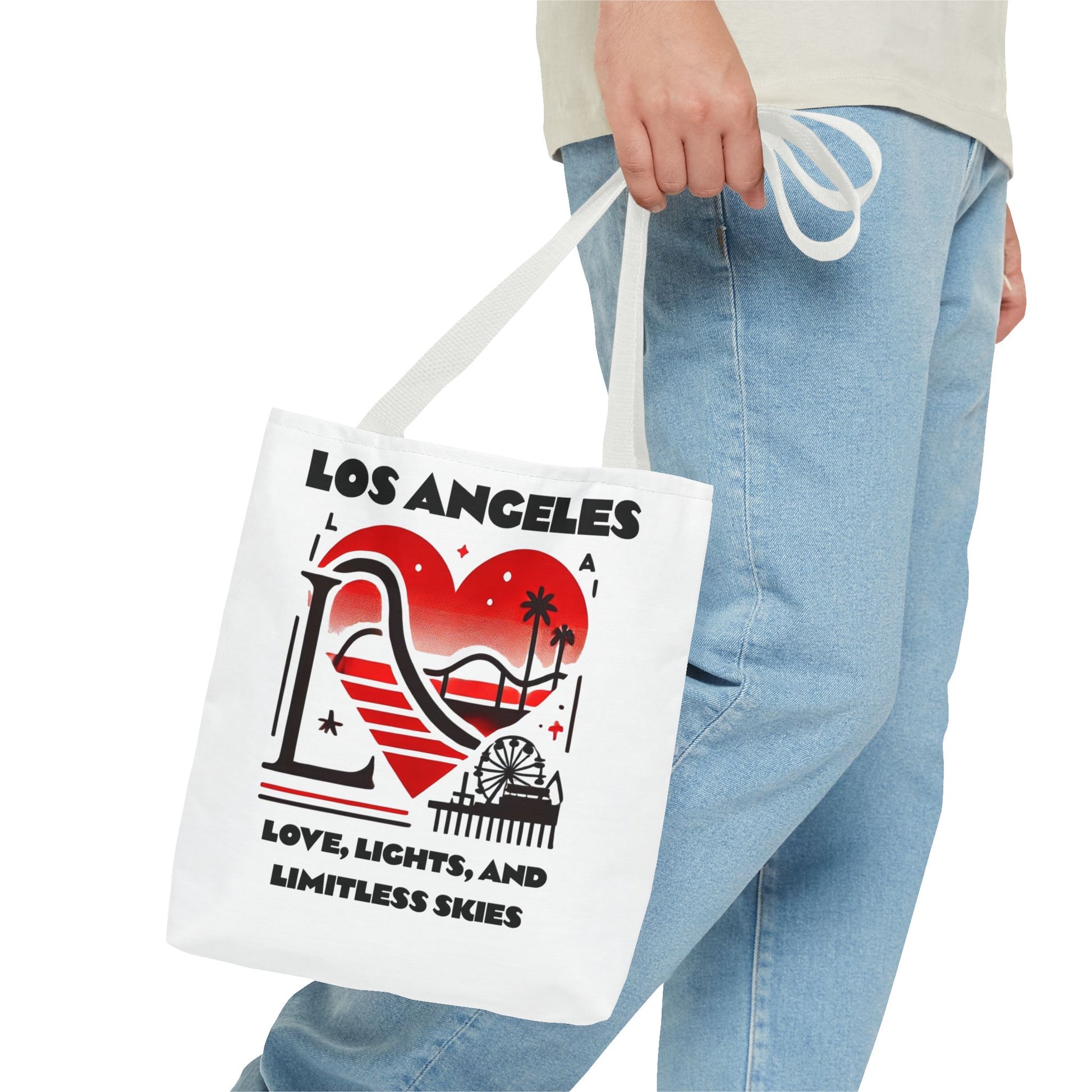 Los Angeles Love Tote Bag | AOP Beach Bag, Shopping Tote, Travel Bag, Eco-Friendly Gift, California Souvenir