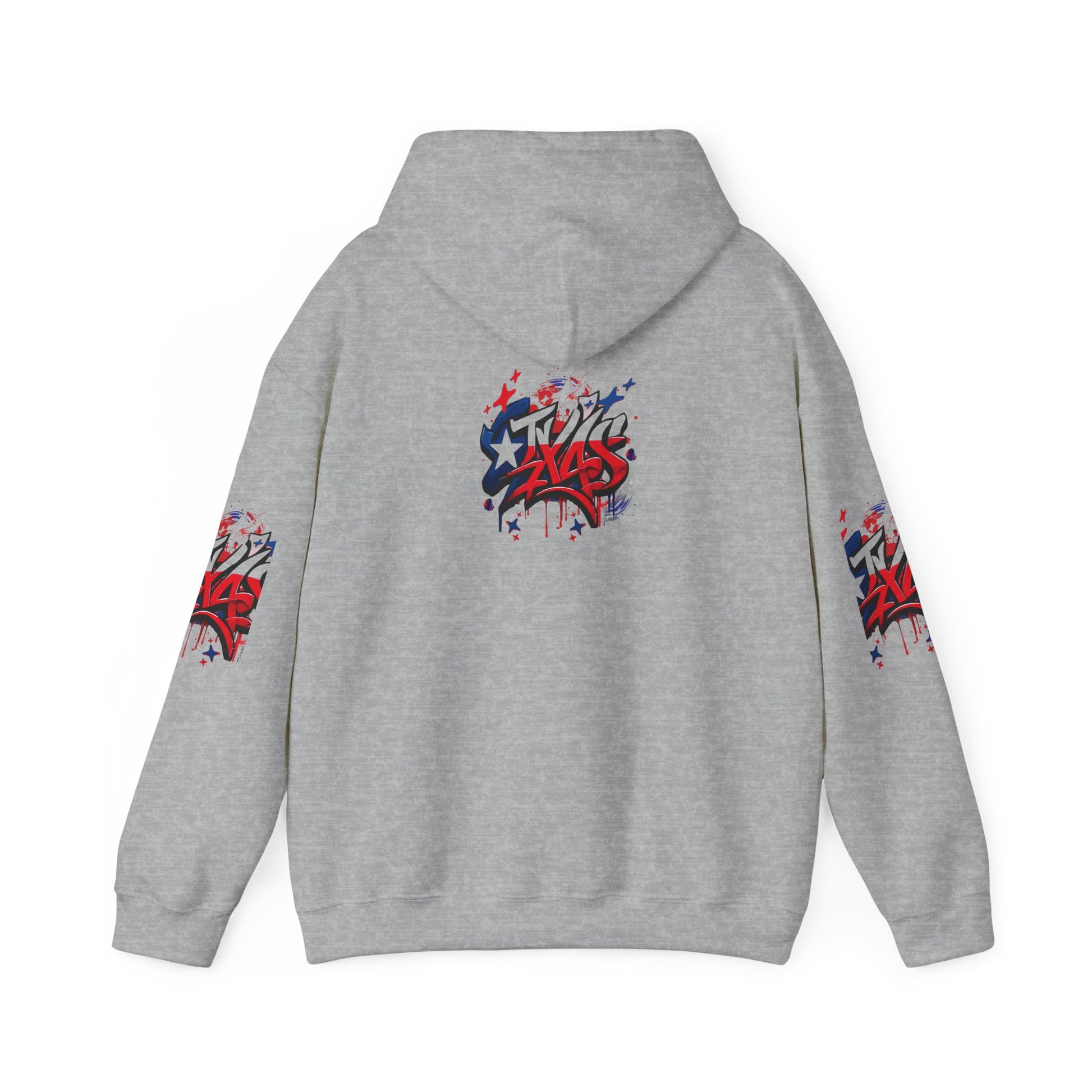 Patriotic Graffiti Hoodie, Cozy Sweatshirt for Casual Wear, Perfect Gift for July 4th, Stylish Streetwear, Unisex Fashion