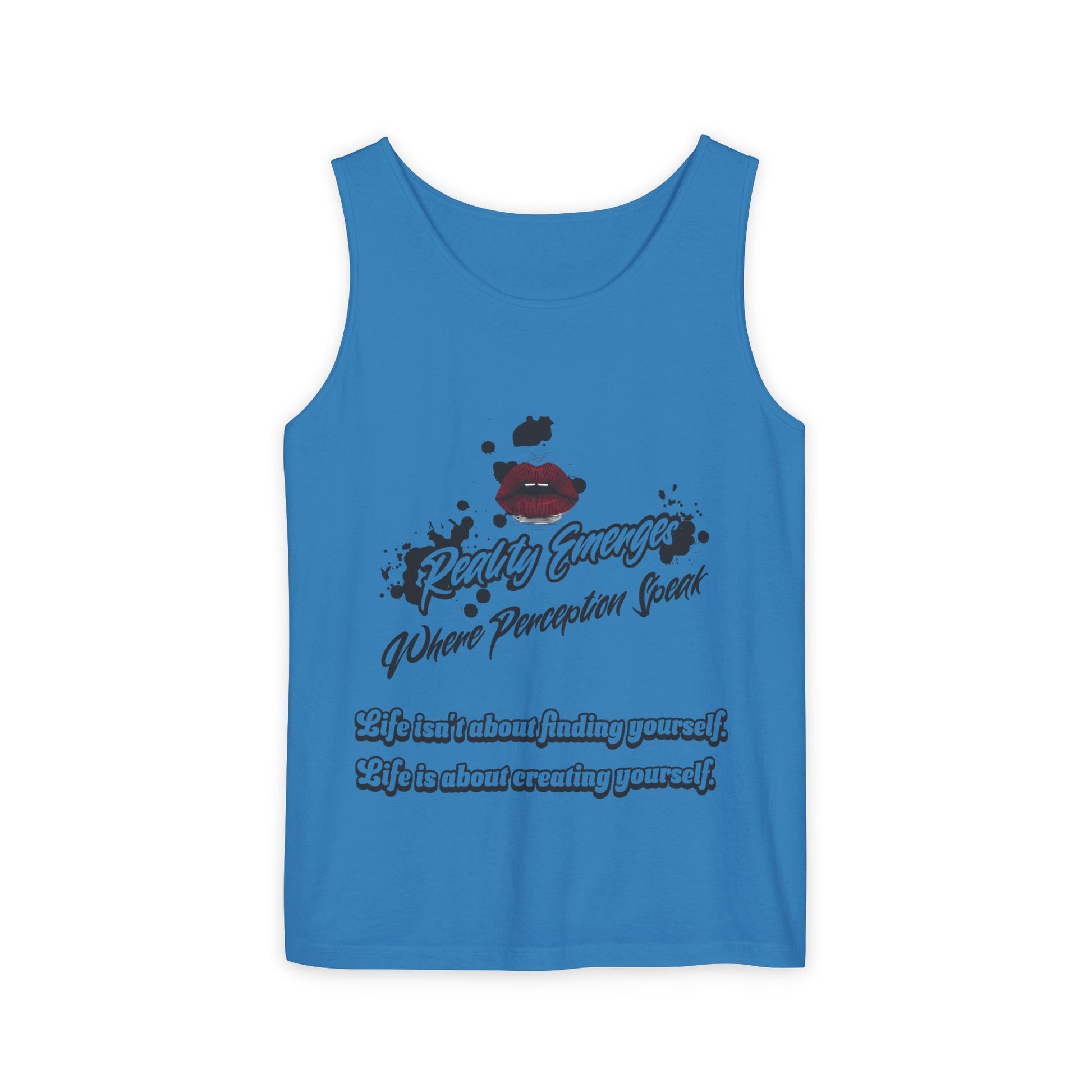 Tank Top - "Create Yourself" Quote Design, Motivational Apparel, Gift for Self-Love, Summer Essential, Positive Vibes