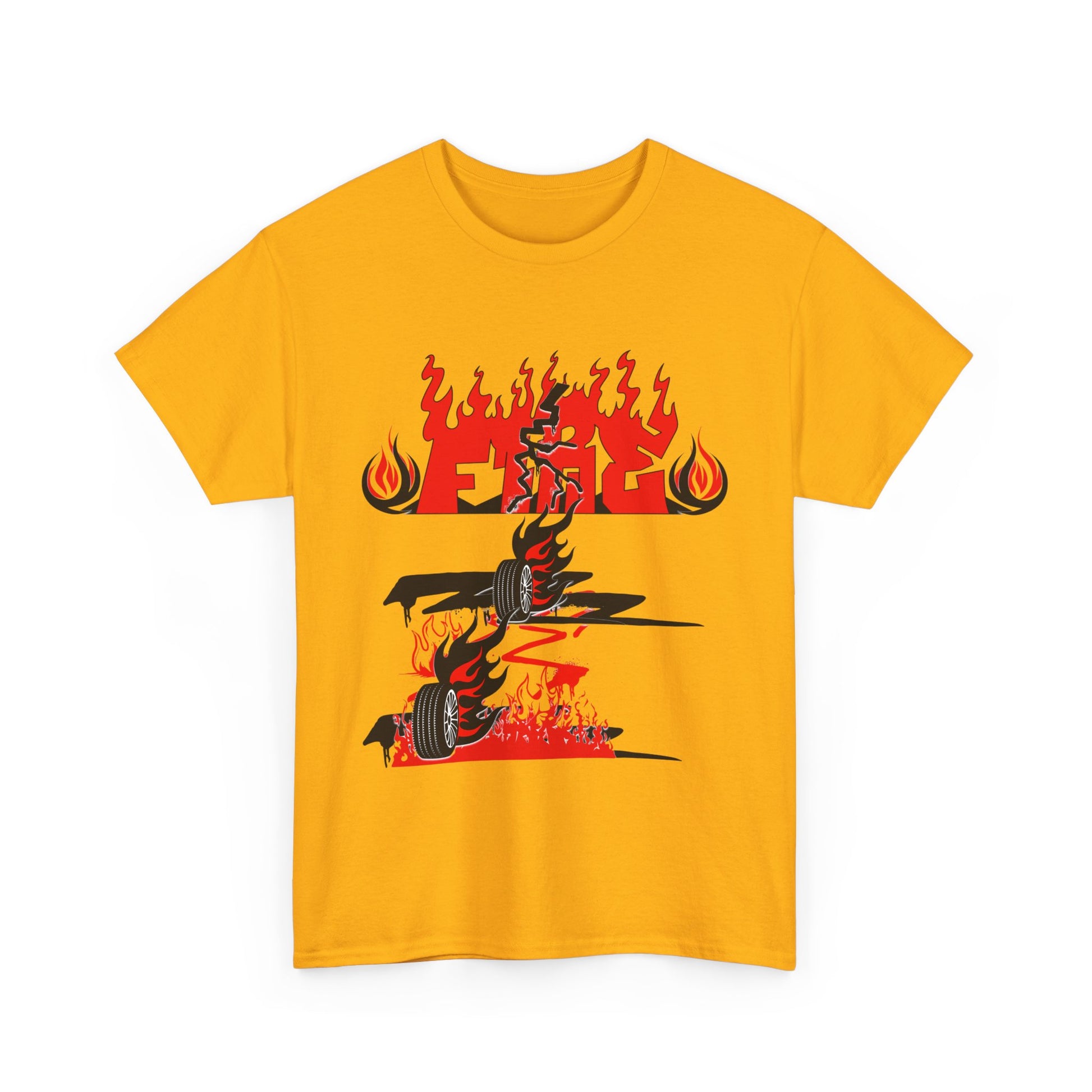 Fire Graphic Unisex Tee, Graphic T-Shirt, Casual Wear, Street Style, Gift for Him/Her, Festival Outfit