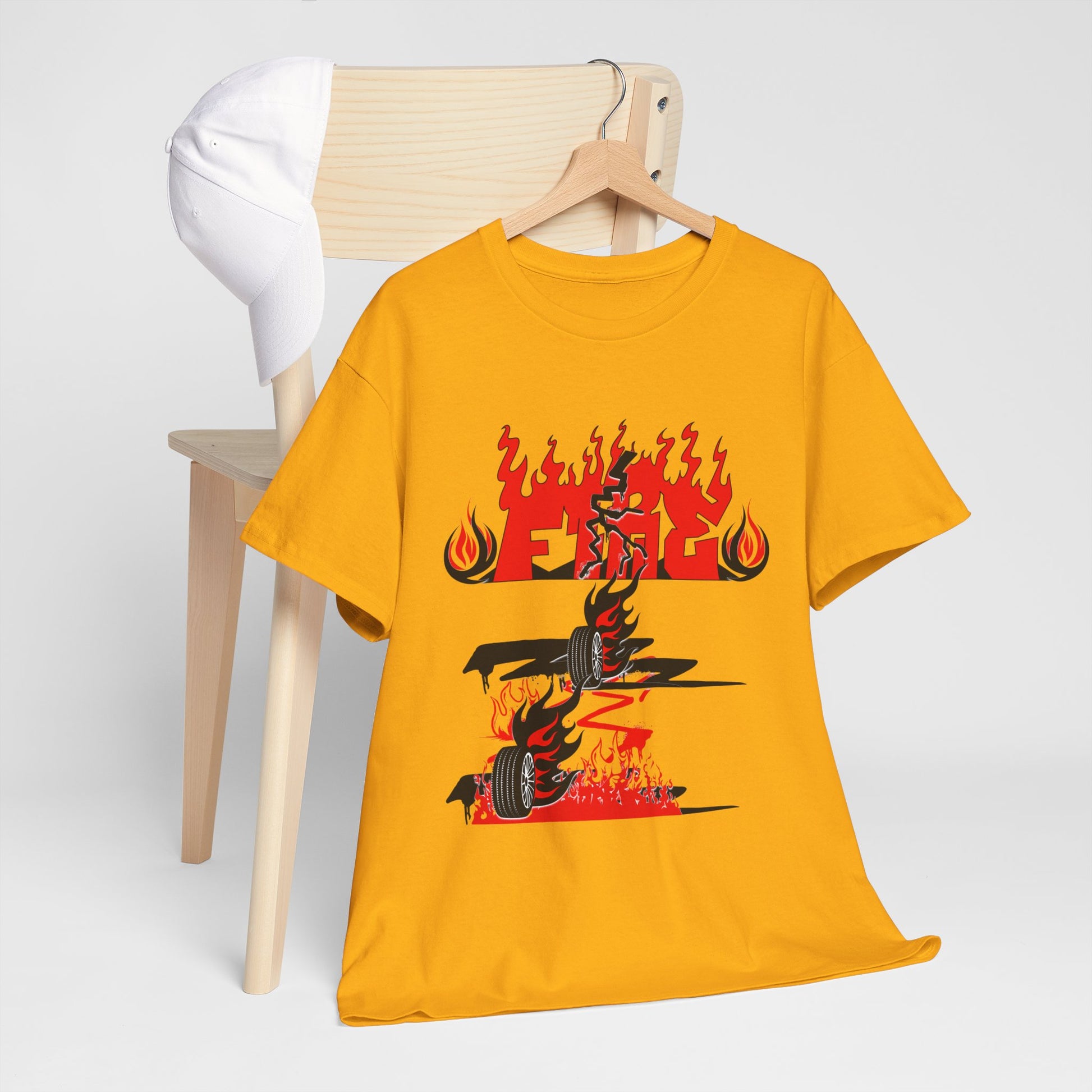 Fire Graphic Unisex Tee, Graphic T-Shirt, Casual Wear, Street Style, Gift for Him/Her, Festival Outfit