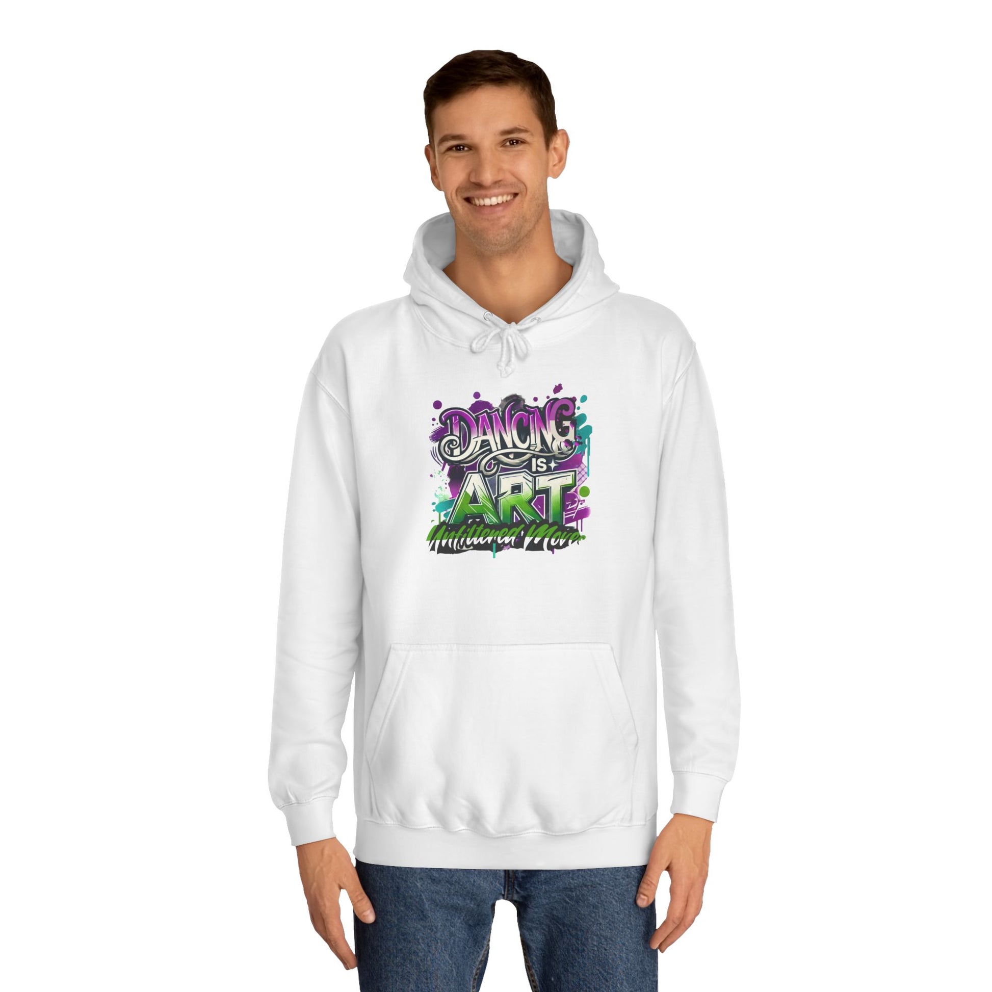 Breakdance Hoodie with Graffiti Typography - Unfiltered Moves