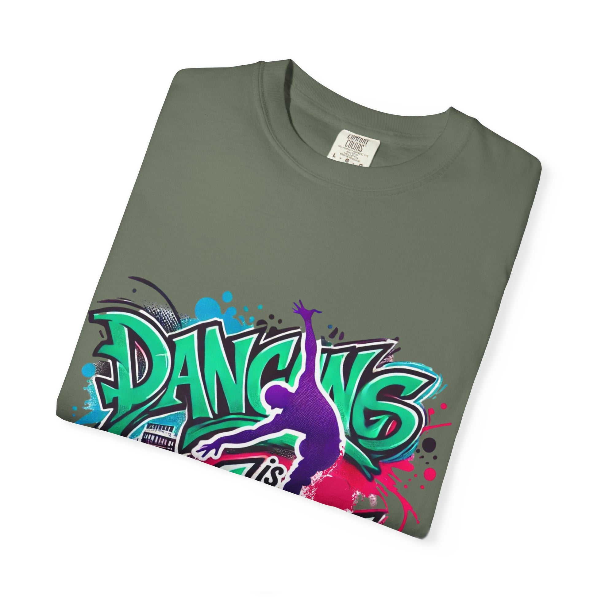 Artistic Dance T-Shirt, Urban Dance Tee, Street Art Apparel, Gift for Dancers, Graffiti Shirt, Colorful Expression Tee