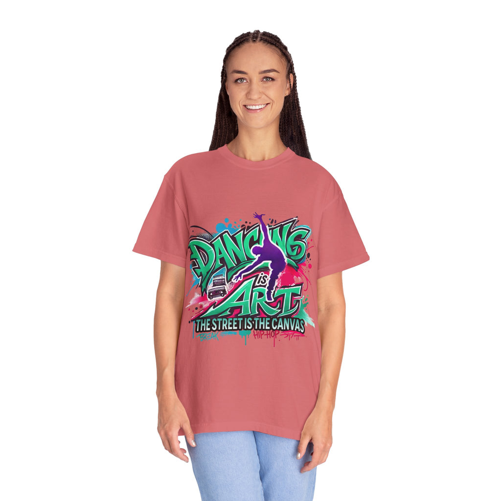 Artistic Dance T-Shirt, Urban Dance Tee, Street Art Apparel, Gift for Dancers, Graffiti Shirt, Colorful Expression Tee