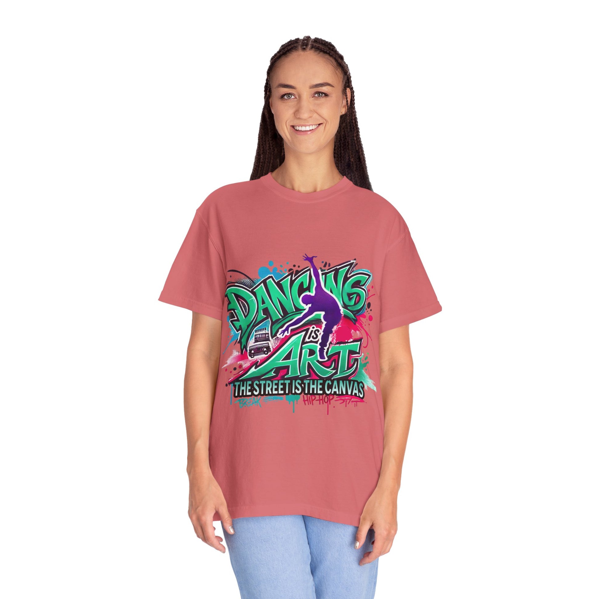Artistic Dance T-Shirt, Urban Dance Tee, Street Art Apparel, Gift for Dancers, Graffiti Shirt, Colorful Expression Tee