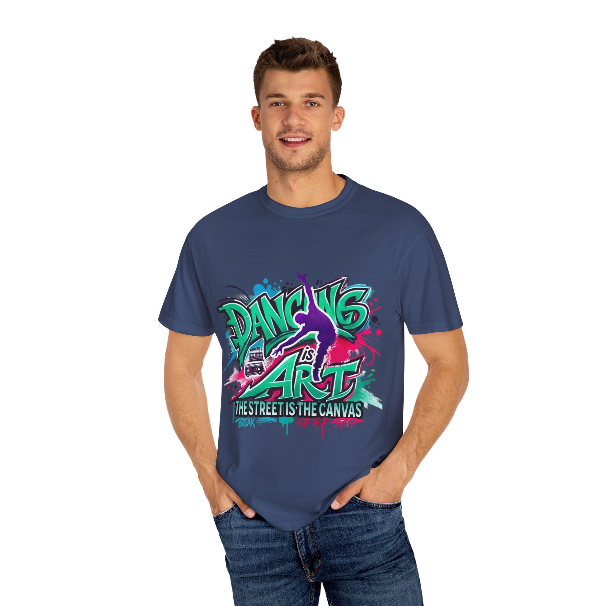 Artistic Dance T-Shirt, Urban Dance Tee, Street Art Apparel, Gift for Dancers, Graffiti Shirt, Colorful Expression Tee