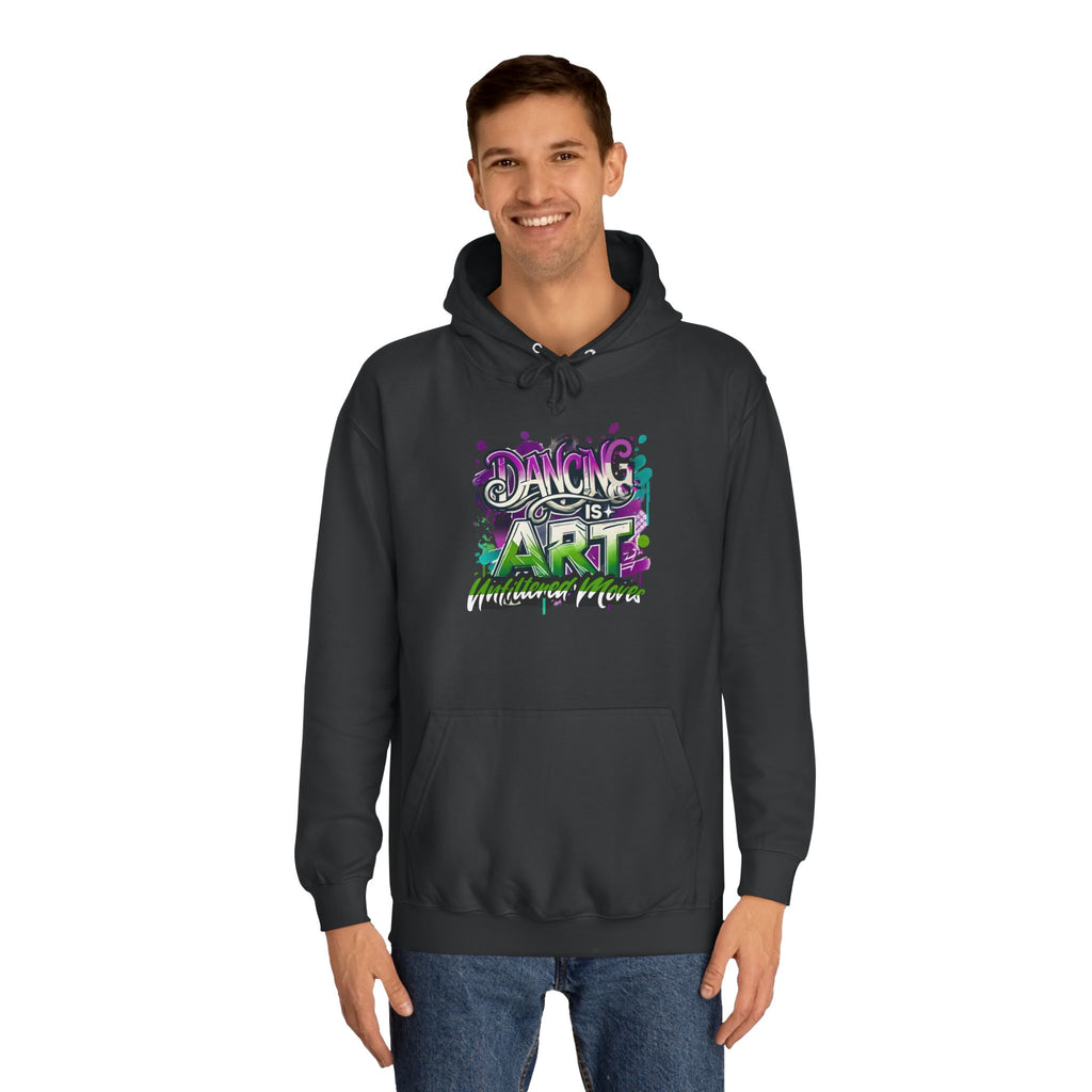 Breakdance Hoodie with Graffiti Typography - Unfiltered Moves