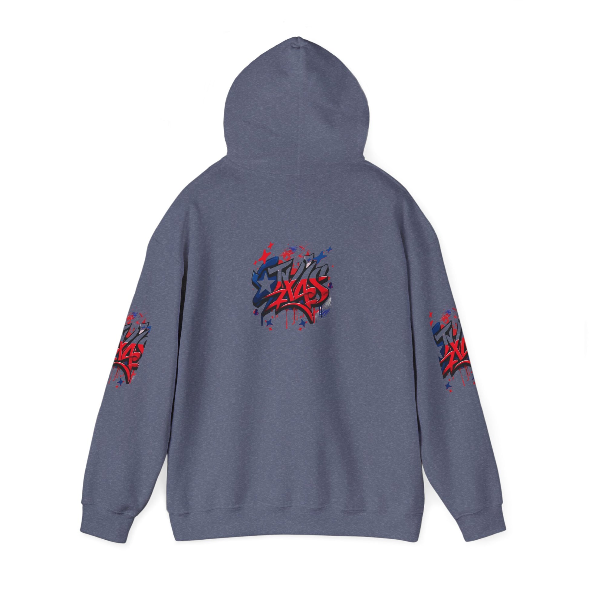 Patriotic Graffiti Hoodie, Cozy Sweatshirt for Casual Wear, Perfect Gift for July 4th, Stylish Streetwear, Unisex Fashion