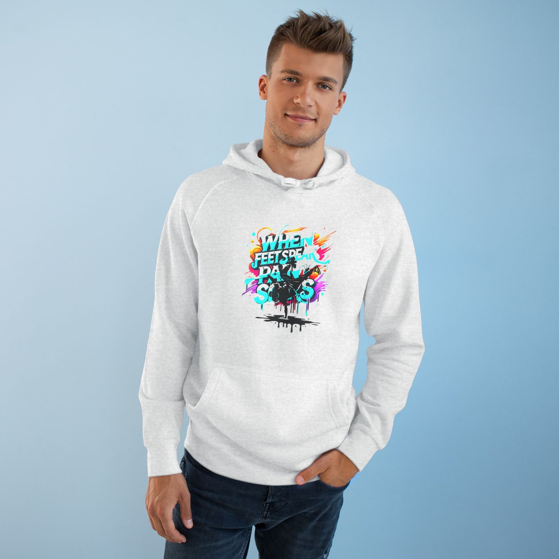 Urban Expression Graffiti Hoodie - When Feet Speak, Paint Soars Hoodie.